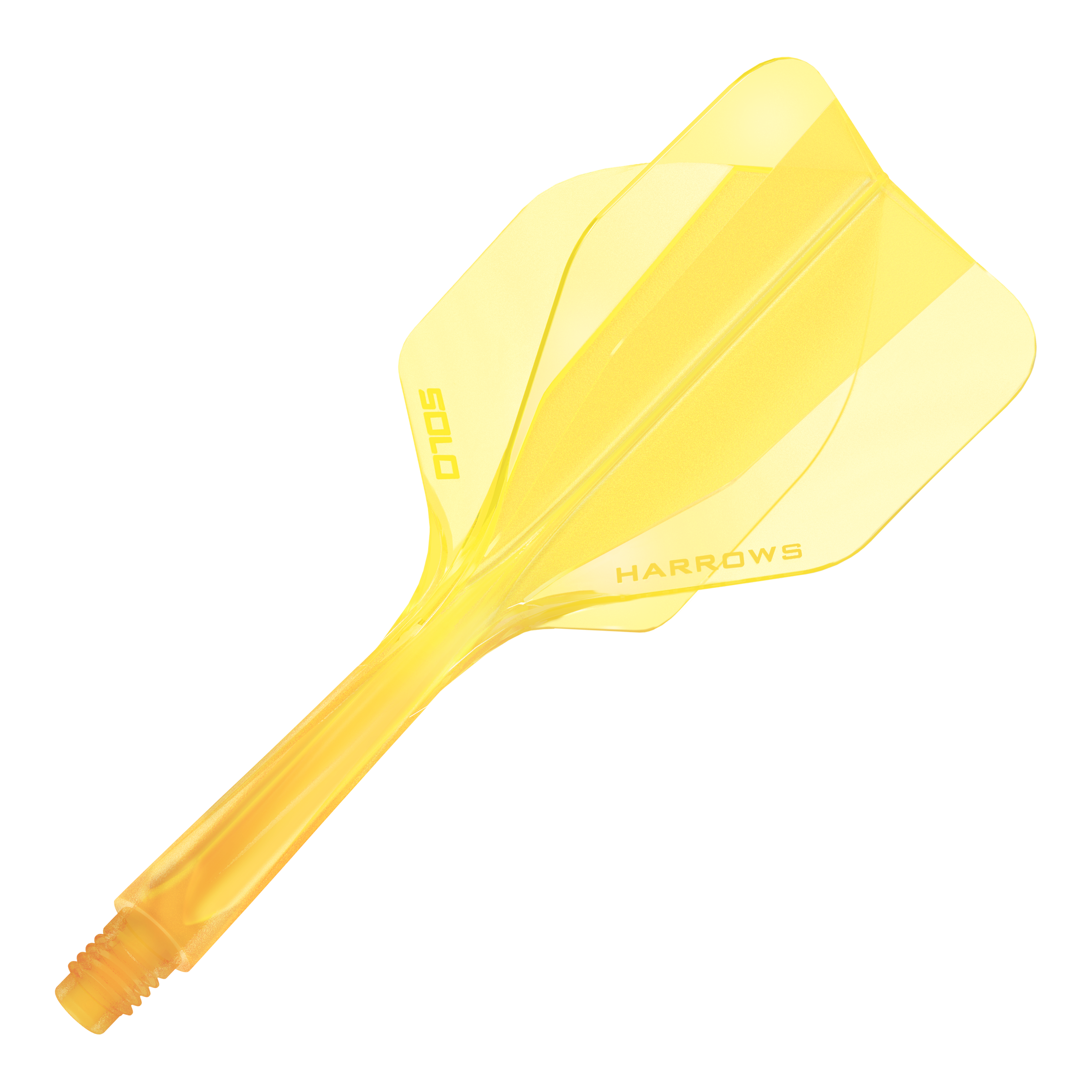 Harrows Solo No2 Flight-Shaft-System - Gelb Ein Dart-Flight in typischer Form. Der Artikelname ist nicht angegeben.