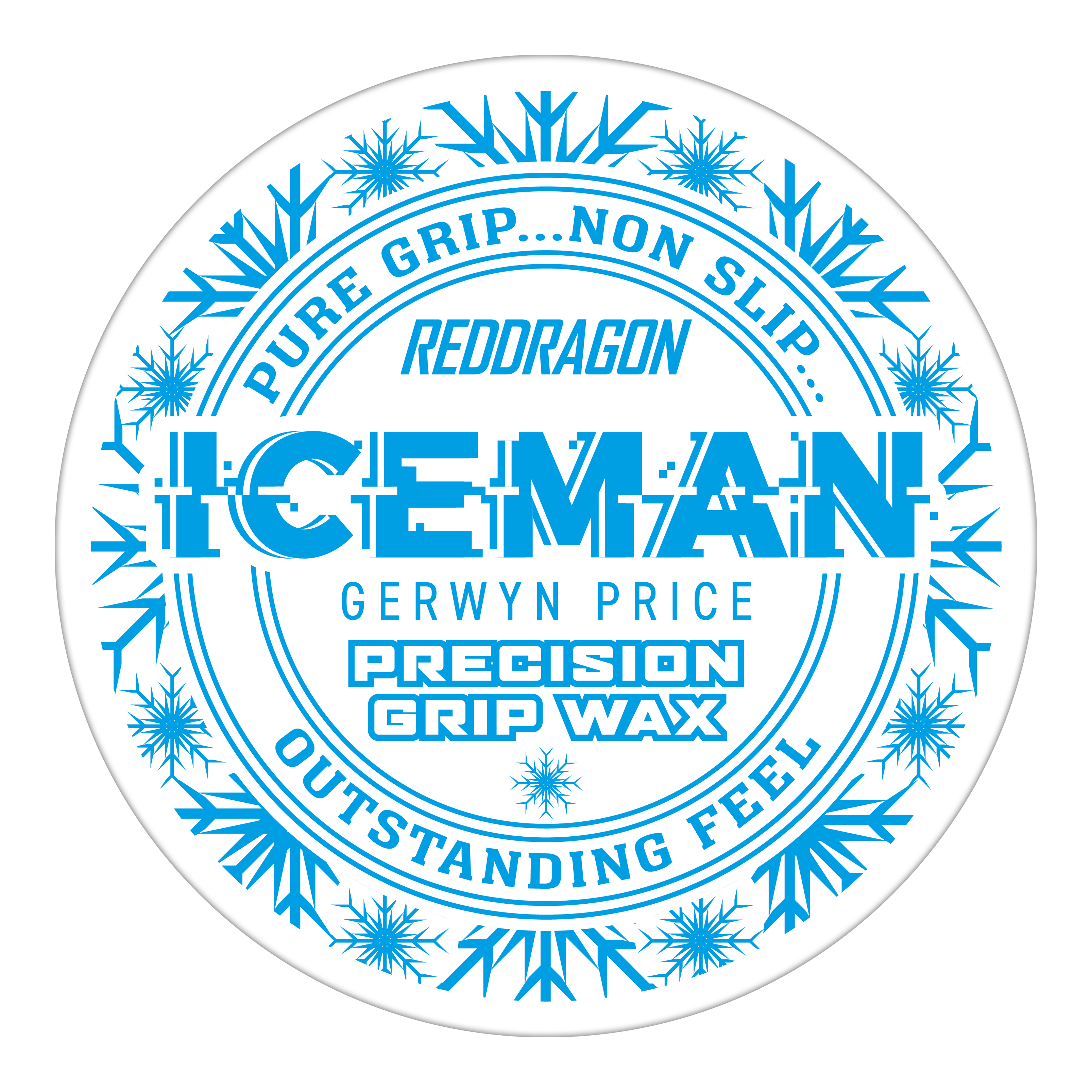 Cera para dedos Red Dragon Gerwyn Price Iceman Precision Grip Wax Das Bild zeigt eine runde Dose des Produkts "Red Dragon Gerwyn Price Iceman Precision Grip Wax". Auf der Dose steht in blauer Schrift, dass das Wachs für einen reinen und rutschfesten Griff sowie ein herausragendes Gefühl sorgt.