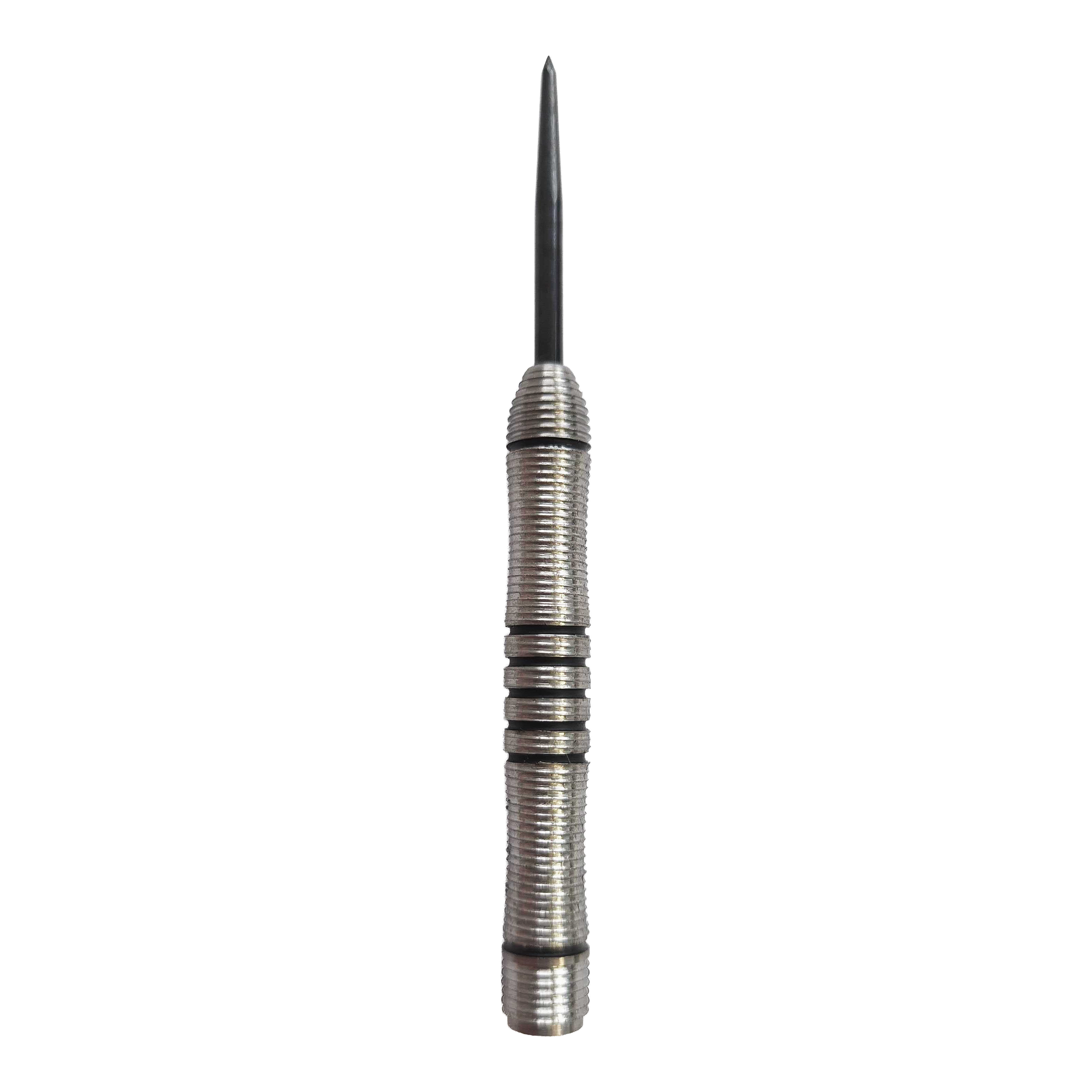 Barriles de acero McDart Black Ring - 24 g Dieses Bild zeigt die McDart Black Ring Steeldart-Barrels - 24g. Die Barrels sind schwarz und besitzen eine gerillte Oberfläche.