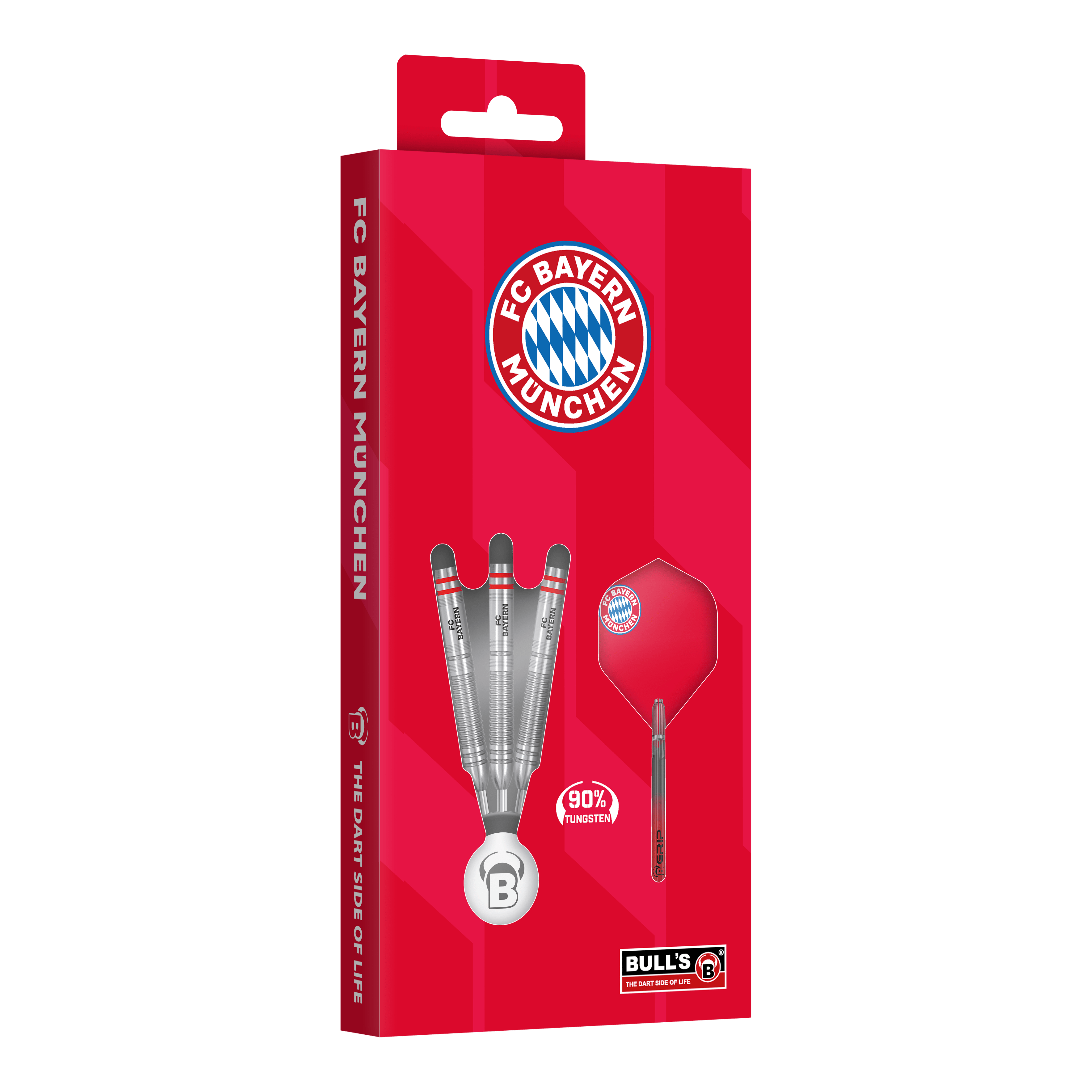 Dardos de acero de tungsteno Bulls FC Bayern Munich Das Bild zeigt die Bulls FC Bayern München Tungsten Steeldarts. Diese Steeldarts sind für Liebhaber des Vereins gedacht.