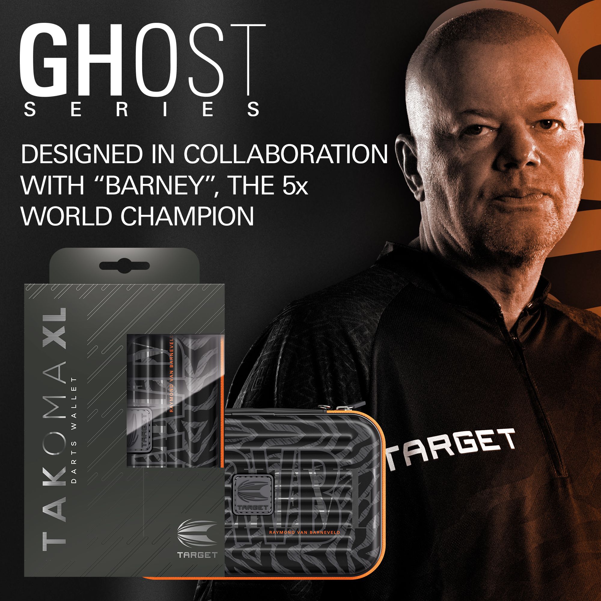 Estuche para dardos Takoma XL Ghost Series Raymond Van Barneveld Abgebildet ist das Takoma XL Ghost Series Raymond Van Barneveld Dartcase. Dieses Etui schützt Dartzubehör vor Beschädigungen.