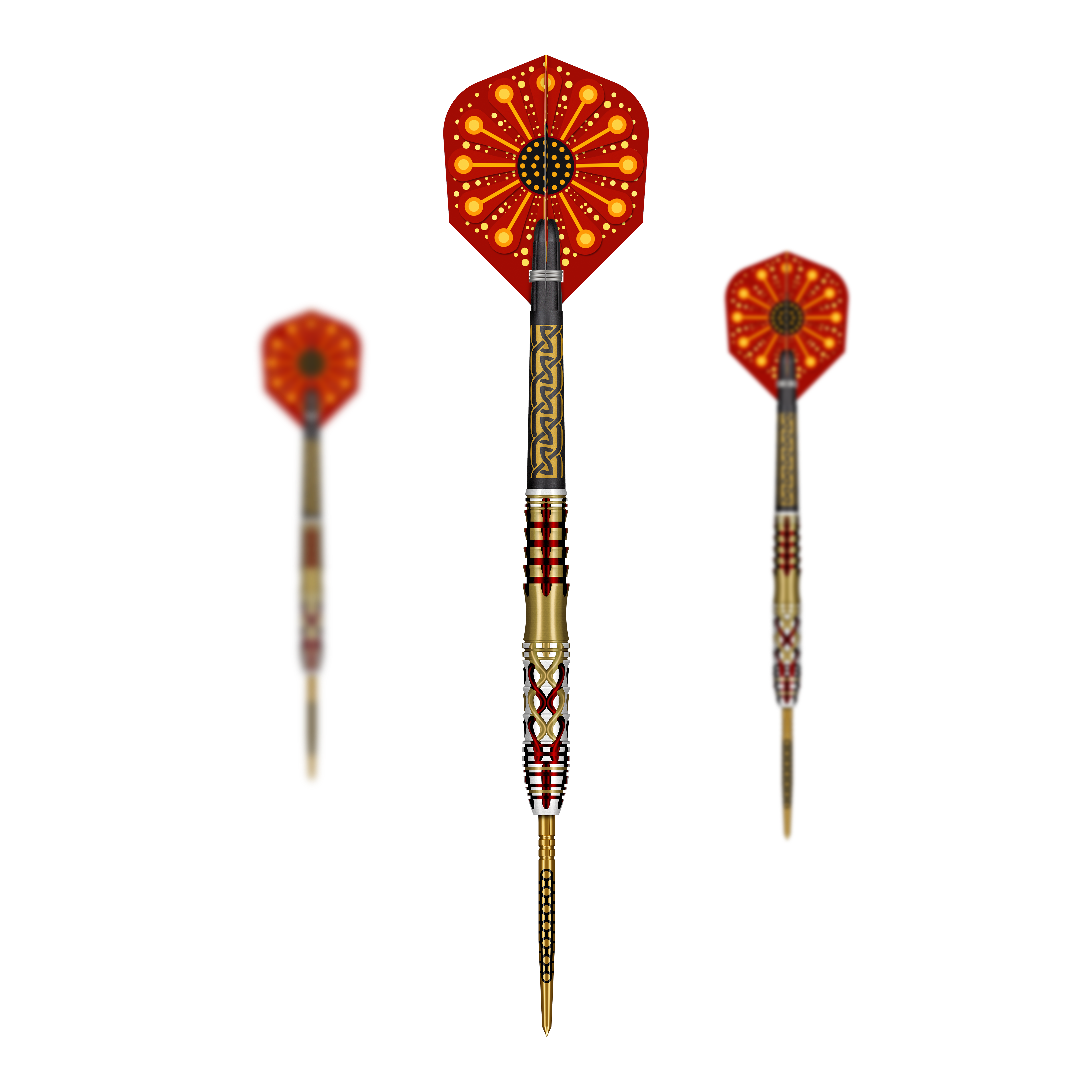 Dardos de acero Shot Goths Alaric Turbo Point - 23 g Gezeigt werden Shot Goths Alaric Turbo Point Steeldarts im 23g Set. Das Set bietet hochwertige Steeldarts für anspruchsvolle Dartspieler.