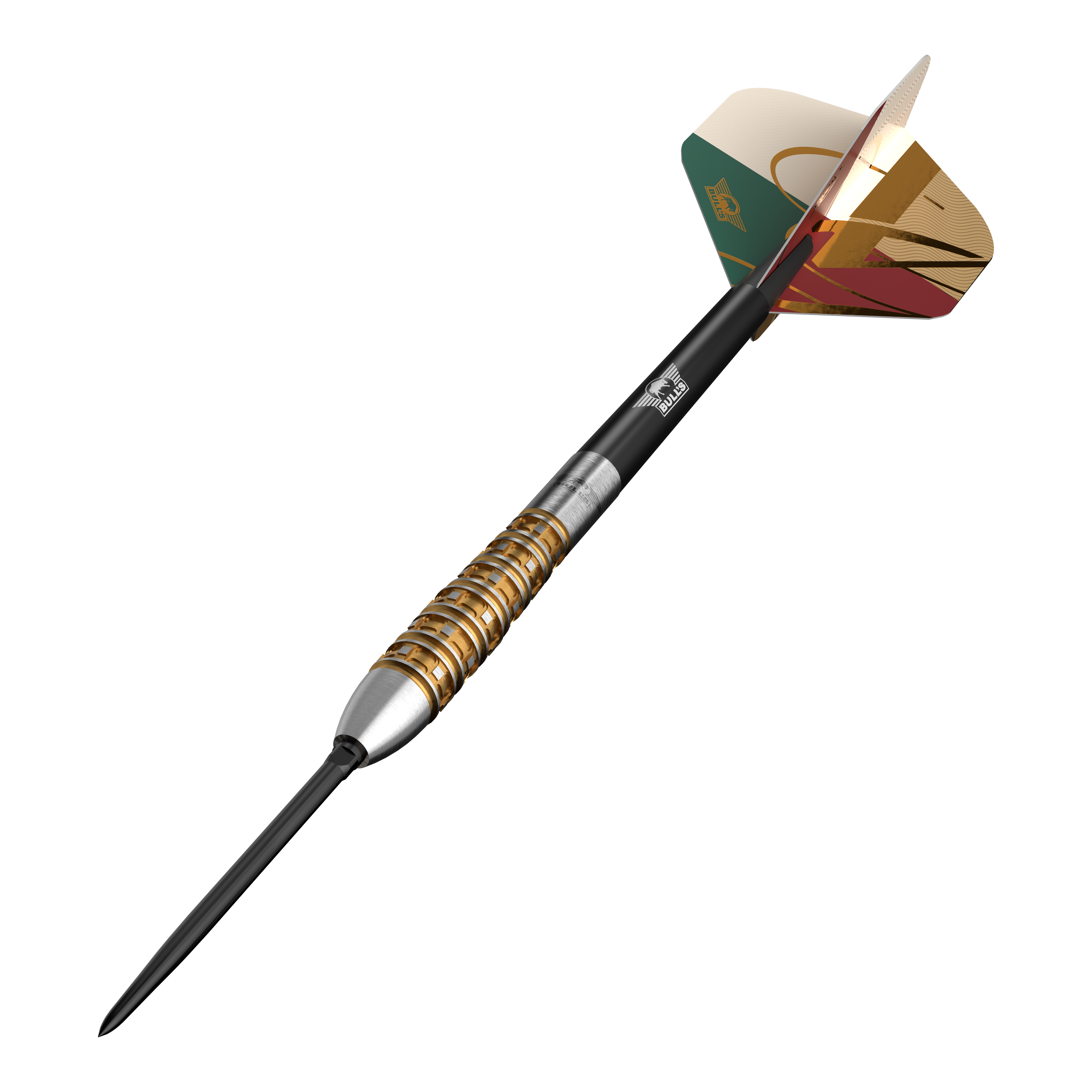 Gezeigt werden Bulls NL Vintago Bomb Convertible Point Steeldarts. Die Darts sind vielseitig einsetzbar und besonders langlebig.