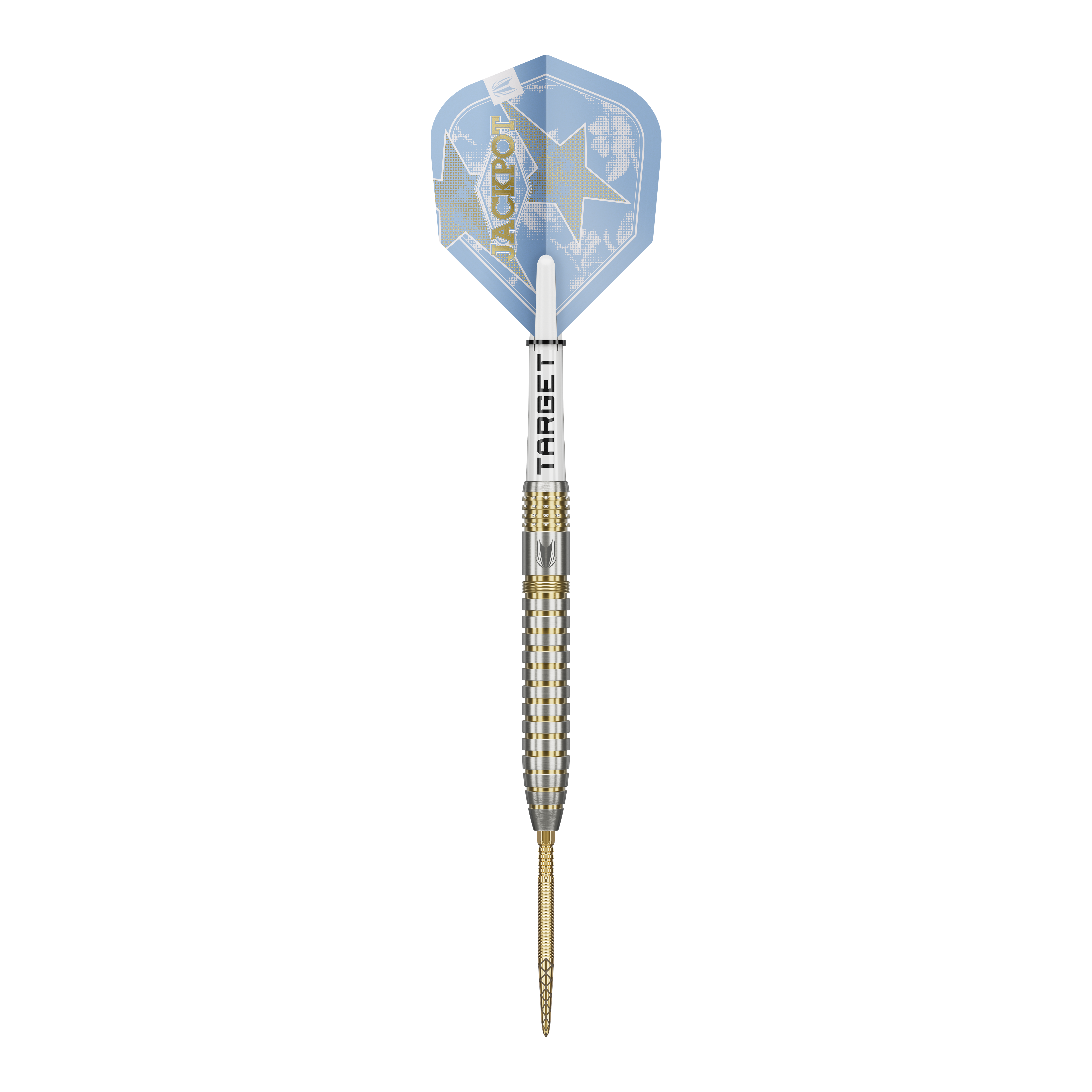 Das Produkt ist die Target Adrian Lewis Showdown Swiss Points Steeldarts. Sie werden für das professionelle Dartspiel verwendet.