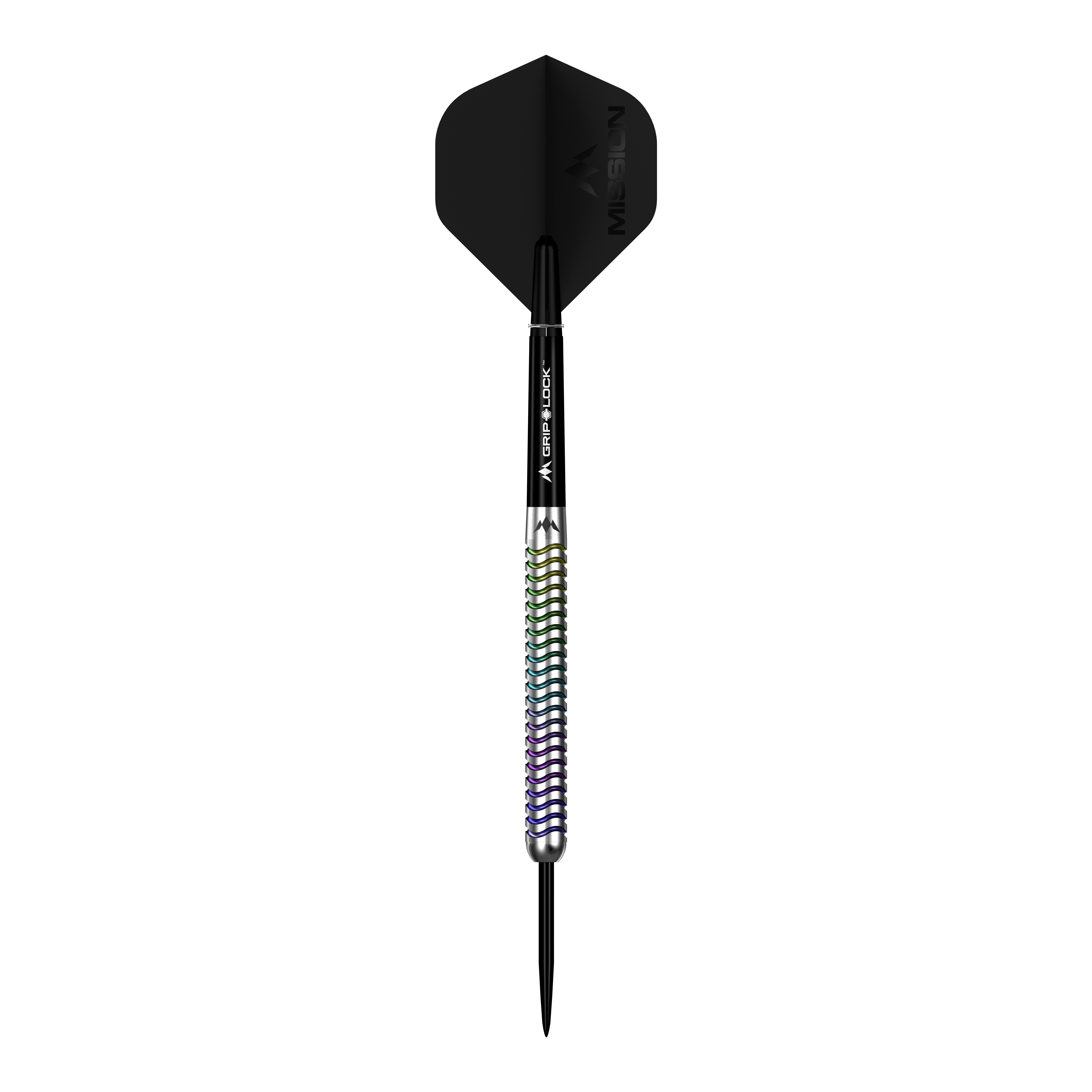 Dardos de acero Mission Mirage Hier sieht man Mission Mirage Steeldarts. Die Darts sind für professionelle Spiele konzipiert.