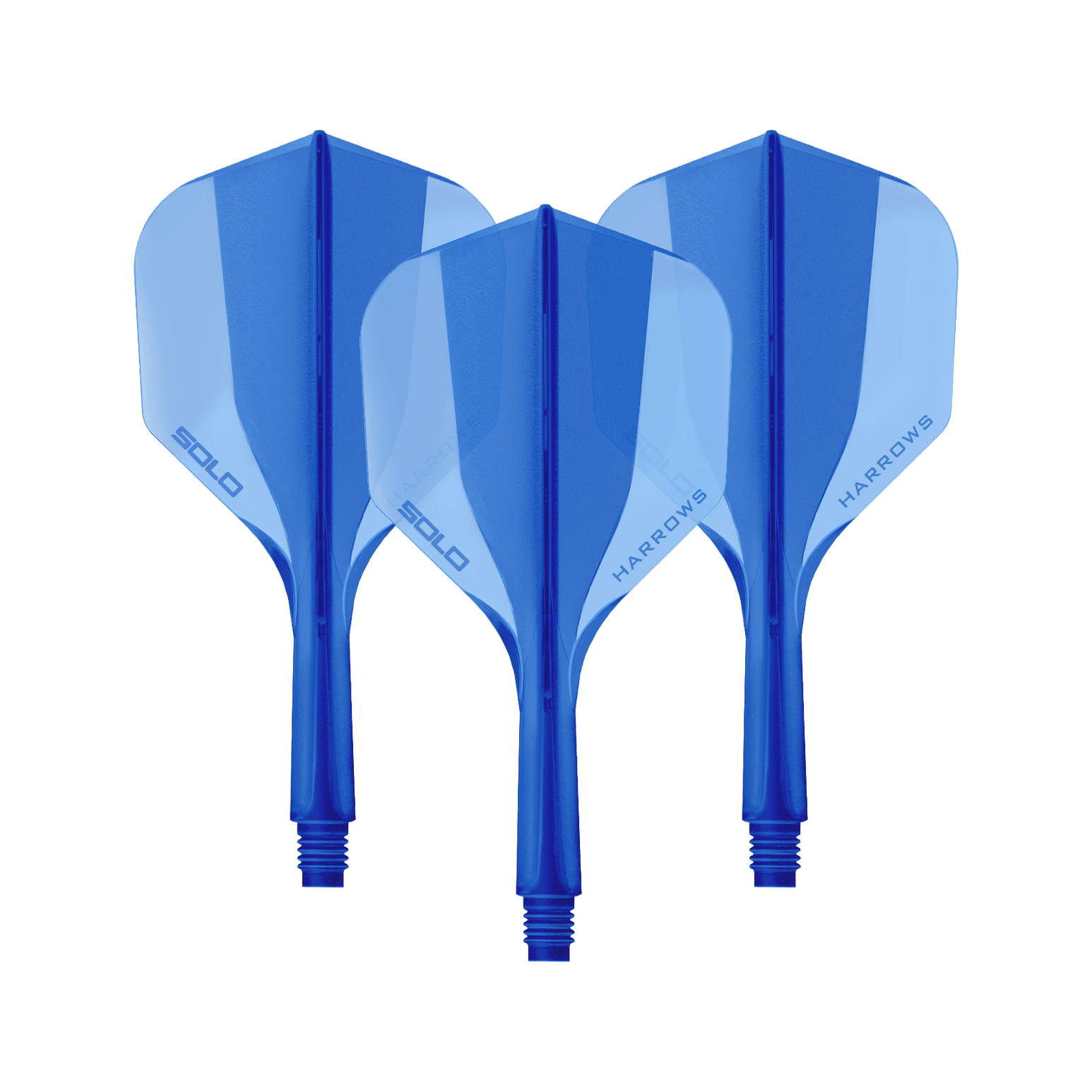 Sistema de eje de vuelo Harrows Solo No6 - Azul Das Bild zeigt ein Harrows Solo No6 Flight Shaft System in Blau, 20mm, als Set. Es handelt sich um Zubehör für Dartpfeile.