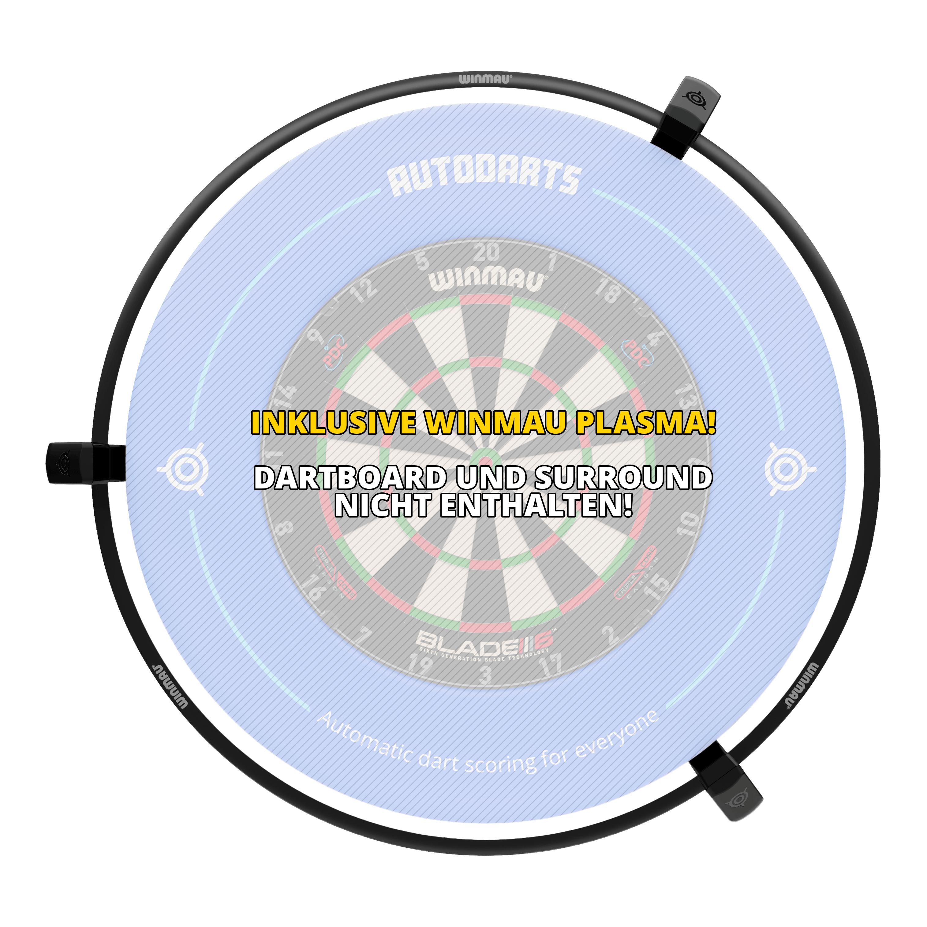 Sistema de puntuación automática Autodarts Vantage Das Bild zeigt Autodarts Vantage Auto-Scoring-System. Es handelt sich vermutlich um ein automatisches Punktezählsystem für Dartspiele.