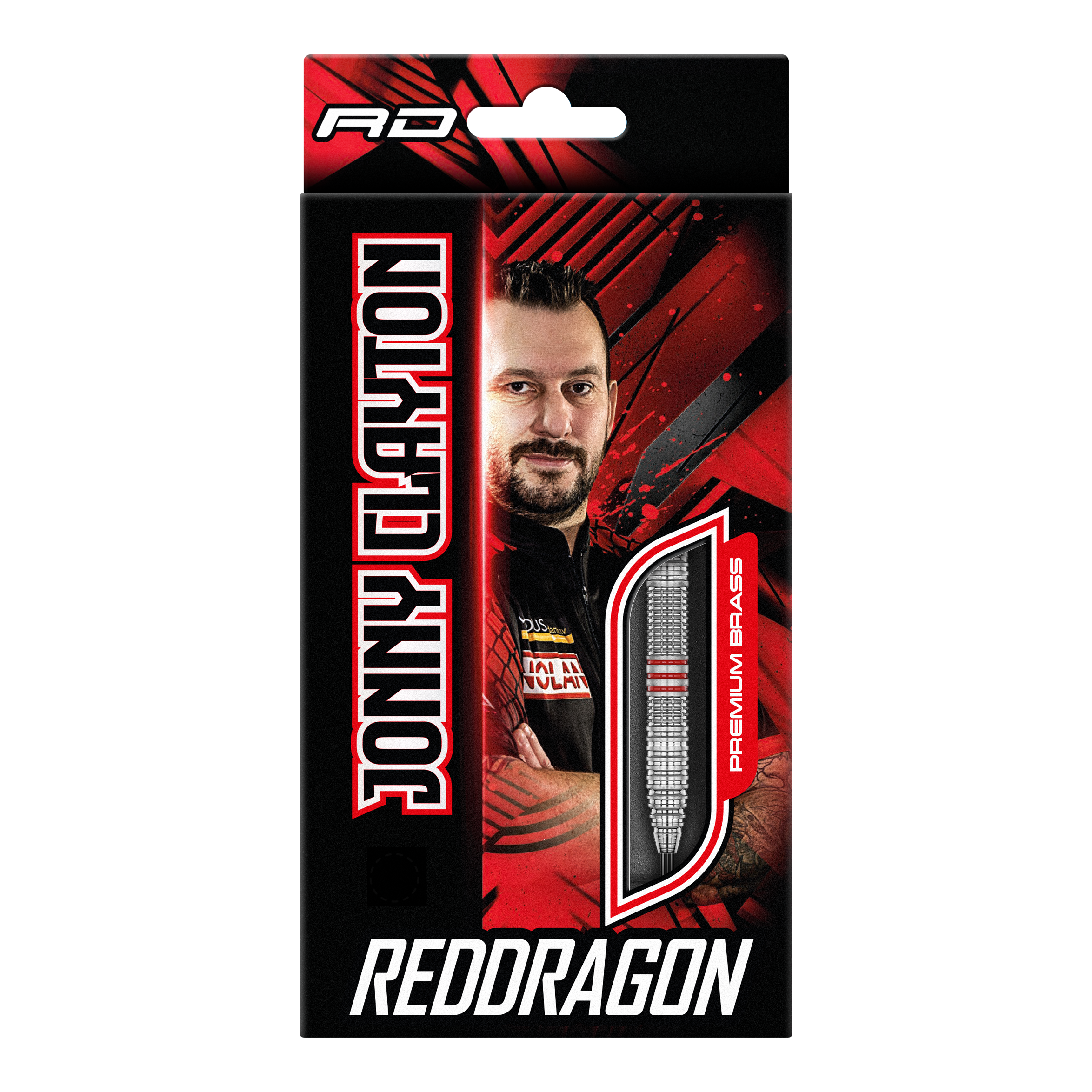 Dardos de latón y acero Red Dragon Jonny Clayton - 21 g Red Dragon Jonny Clayton Brass Steeldarts - 21 g abgebildet. Die Darts sind für präzises Steeldart-Spiel geeignet.