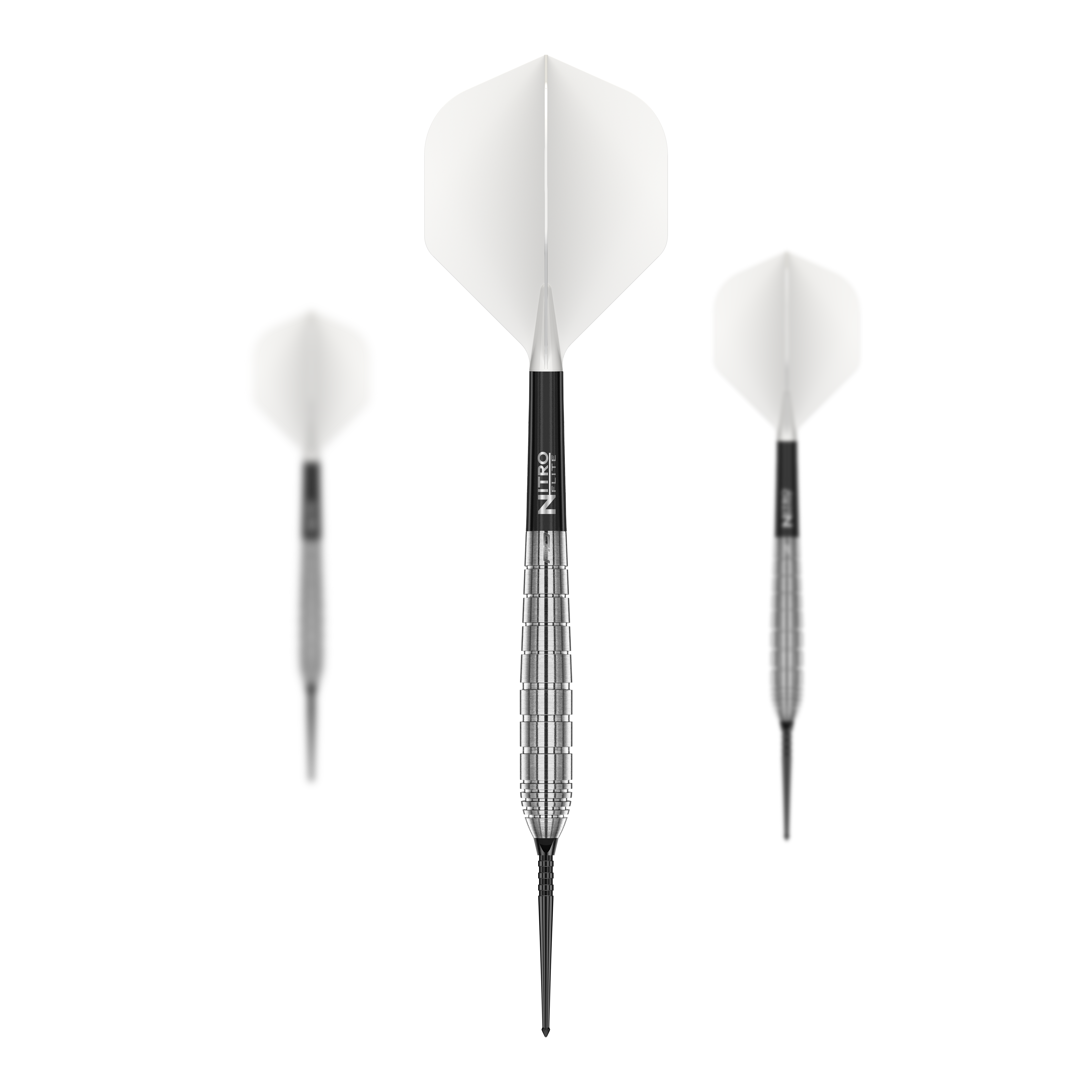Abgebildet sind die Red Dragon Luke Humphries TX1 Pioneer Switch Point Steeldarts als Set. Sie sind beliebt bei Dartspielern verschiedener Erfahrungsstufen.