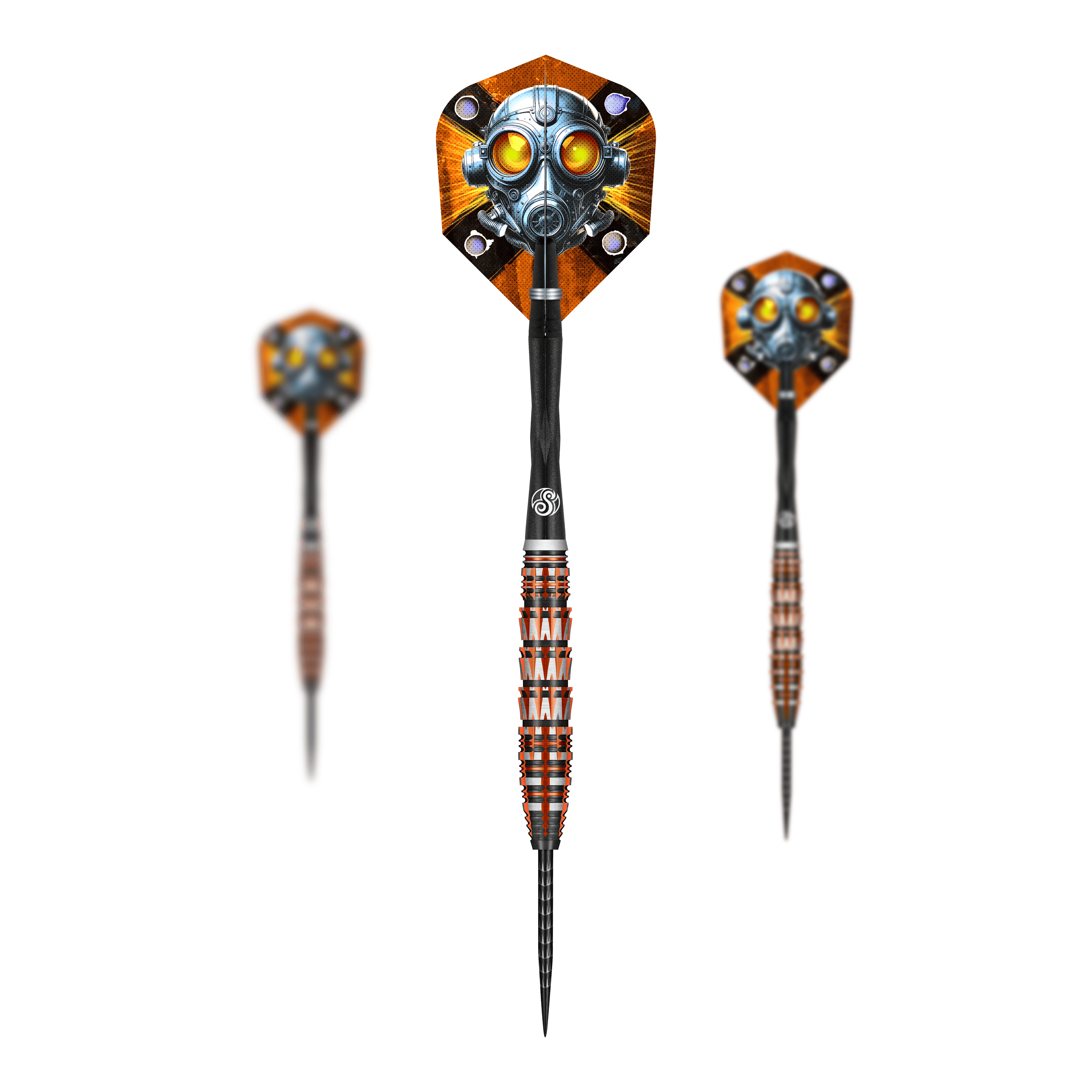 Dardos Shot Badlands Rustin de acero - 23 g Dies ist ein Bild der Shot Badlands Rustin Steeldarts - 23g. Das Produkt ist als Set abgebildet.