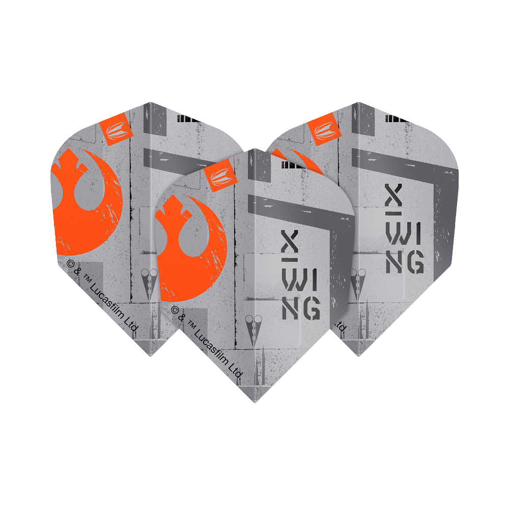 Vuelos Target Star Wars ProUltra X-Wing No6 Dieses Bild zeigt das Produkt Target Star Wars ProUltra X-Wing No6 Flights. Es handelt sich um Dart-Flights mit Star Wars X-Wing Motiv.