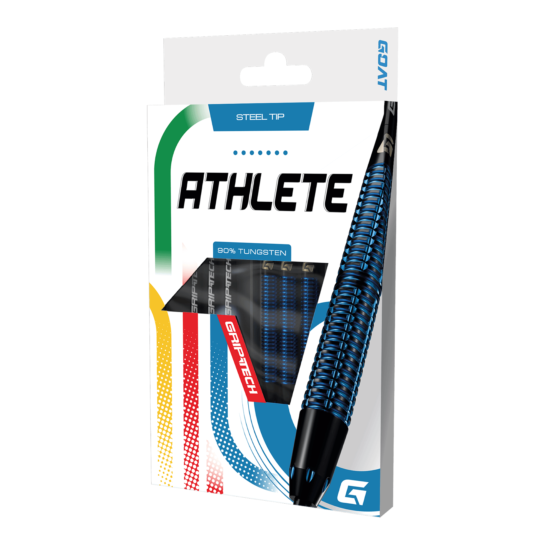 Dardos de acero de tungsteno azul GOAT Athlete Das Foto zeigt die GOAT Athlete Black Tungsten Steeldarts. Diese Steeldarts zeichnen sich durch ihre Robustheit aus.