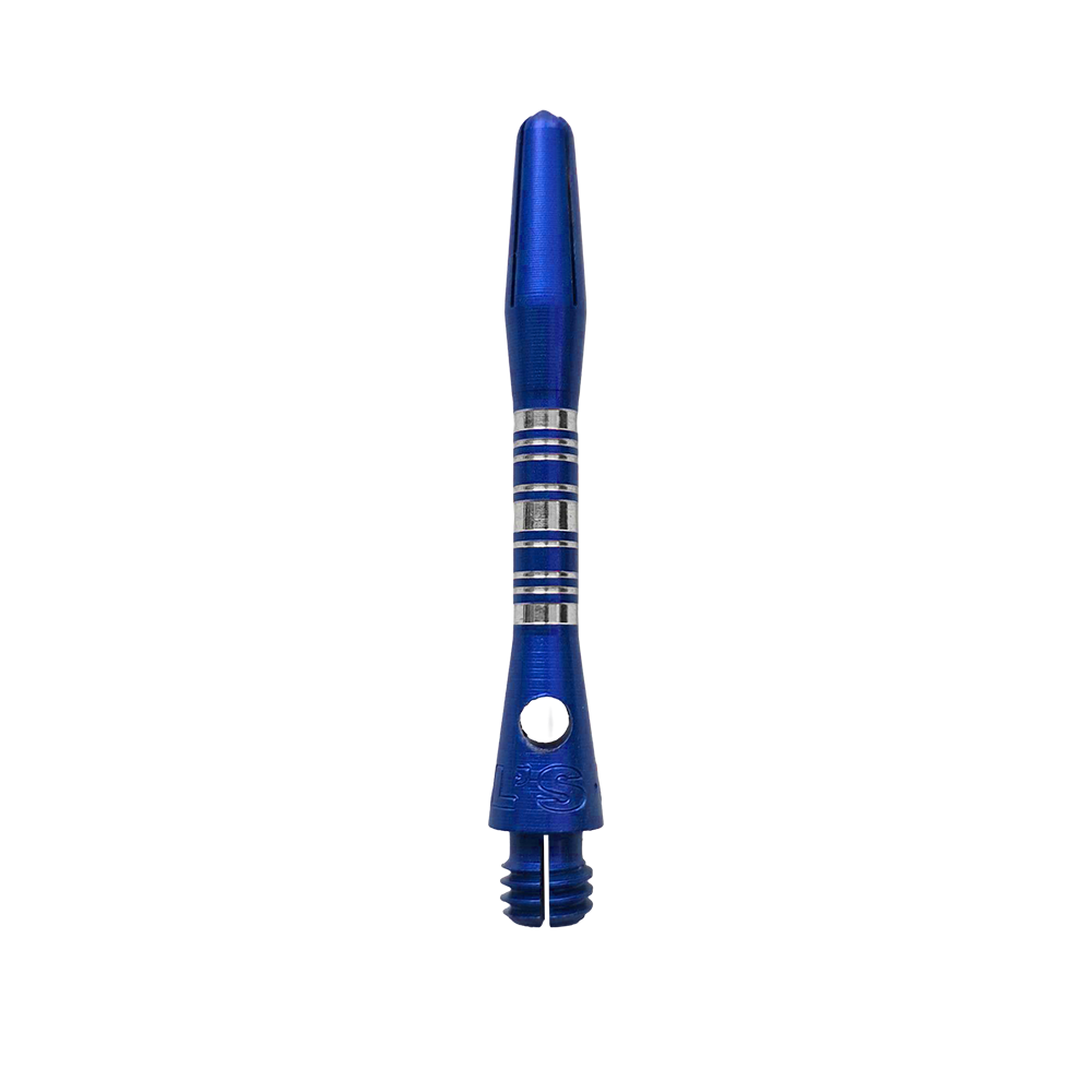 Ejes de aluminio Bulls NL Supra - Azul - 34 mm Bulls NL Supra Aluminium Shafts in Blau und 34 mm Länge werden dargestellt. Diese Dartschäfte sind besonders robust und für präzises Werfen geeignet.