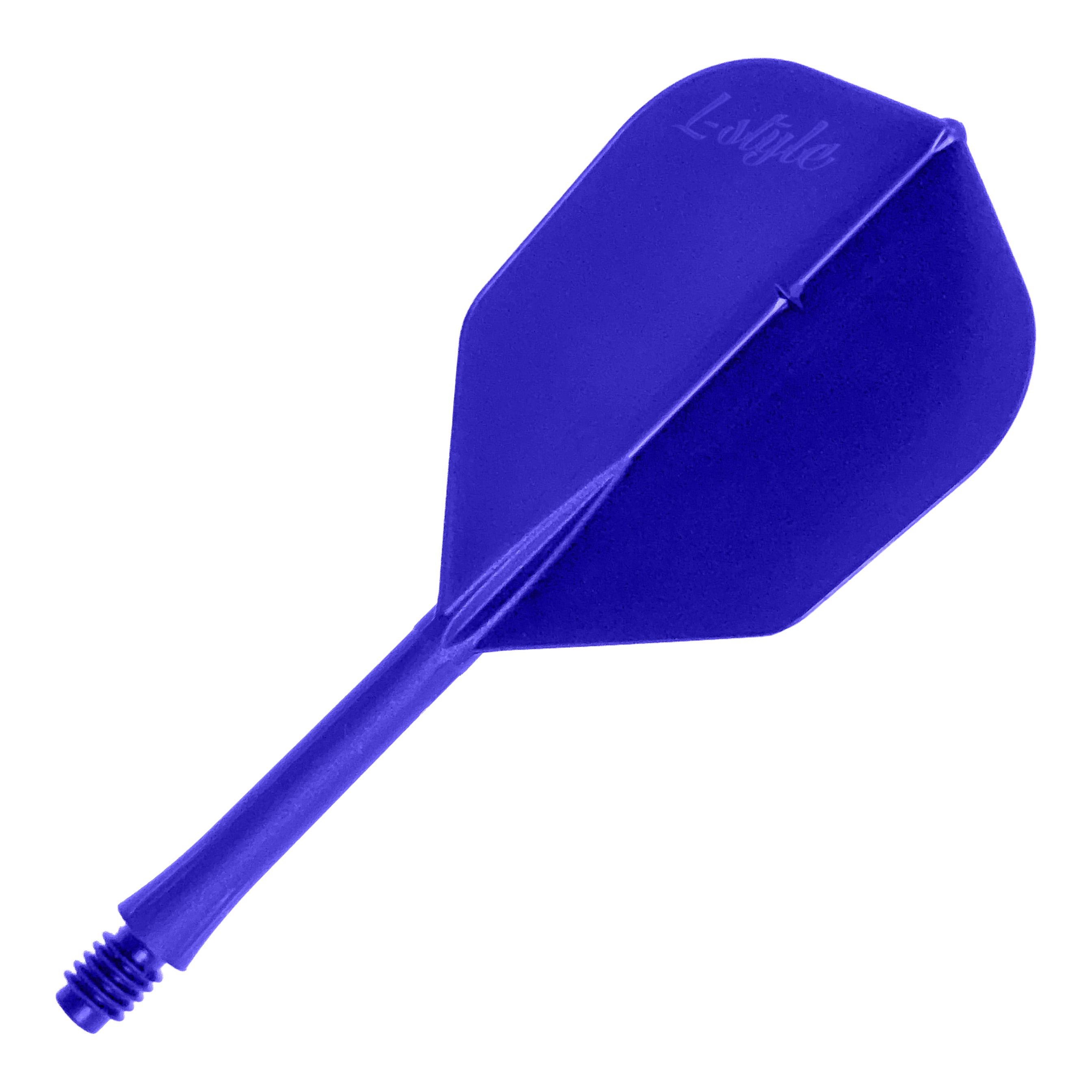 Abgebildet ist ein Produkt mit dem Dateinamen LSF-902_L-Style_BarFlight_Blau_1. Das Bild zeigt wahrscheinlich ein Dartzubehör in blauer Farbe.