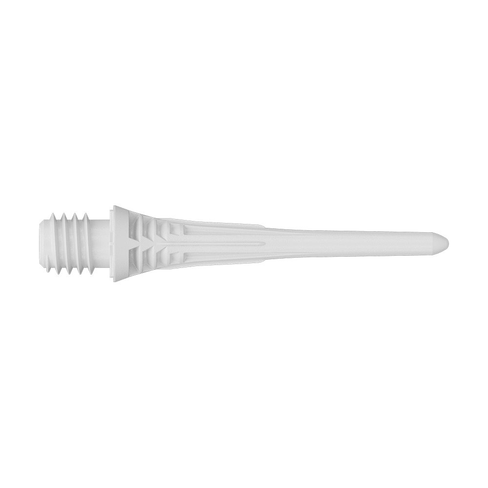 Puntas de dardos Target Cryo Soft (paquete de 30) - Blanco Target Cryo Softdartspitzen 30er Pack - Weiß liegt auf einer Oberfläche. Die Softdartspitzen sind weiß und werden als Packung angeboten.