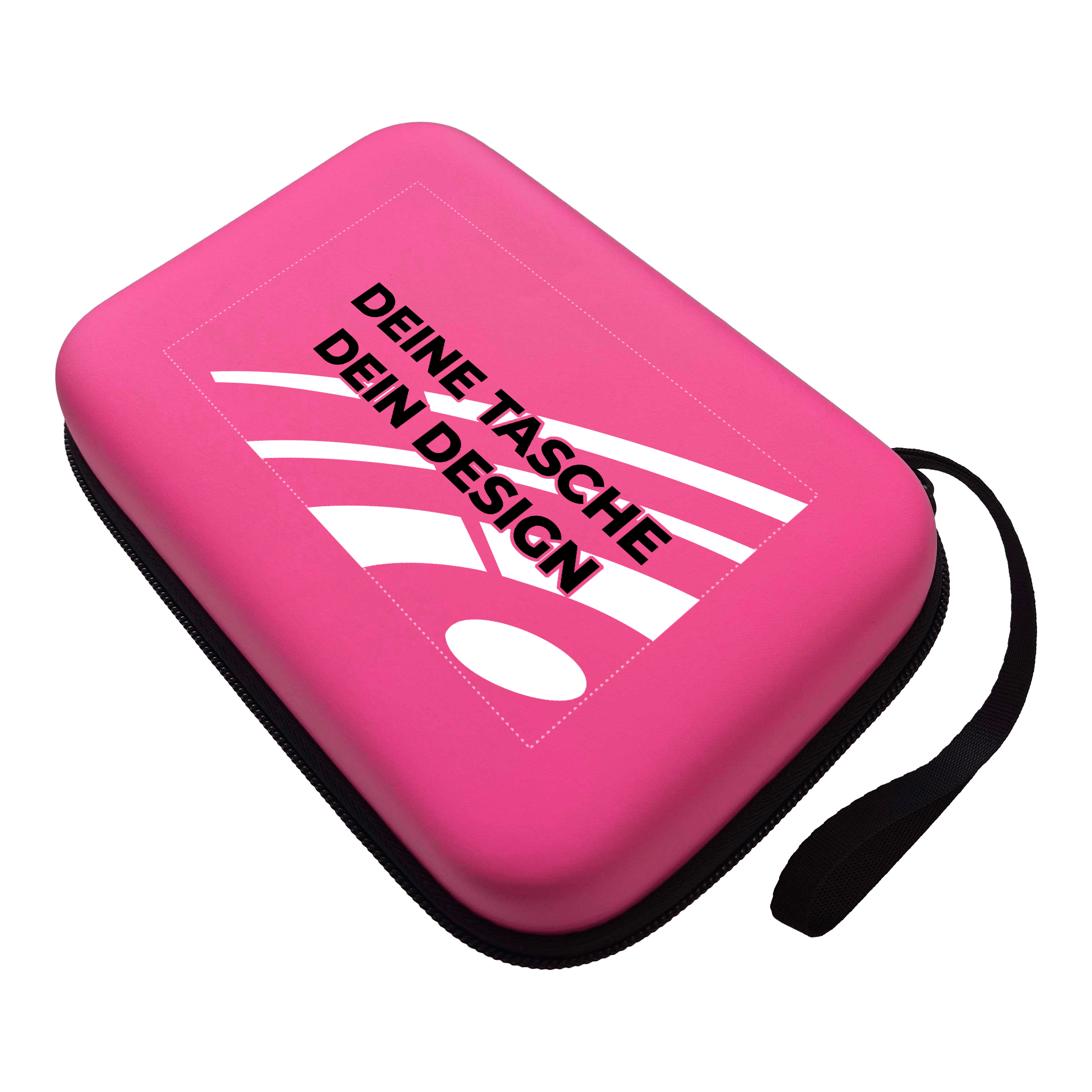 Estuche para dardos System-4 con tu diseño Das Bild zeigt ein Produkt mit dem Dateinamen MCS4-Pink_McDart_System4_Dartcase_Mit_Wunschdruck_Pink_1. Die Aufnahme präsentiert das Produkt aus einer anderen Perspektive.