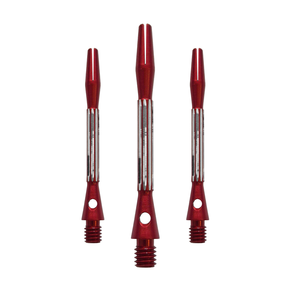 Ejes de aluminio Bulls NL Flash 2 - Rojo - 46 mm Die Bulls NL Flash 2 Aluminium Shafts in Rot werden hier als Set gezeigt. Sie sind 46 mm lang und aus Aluminium gefertigt.