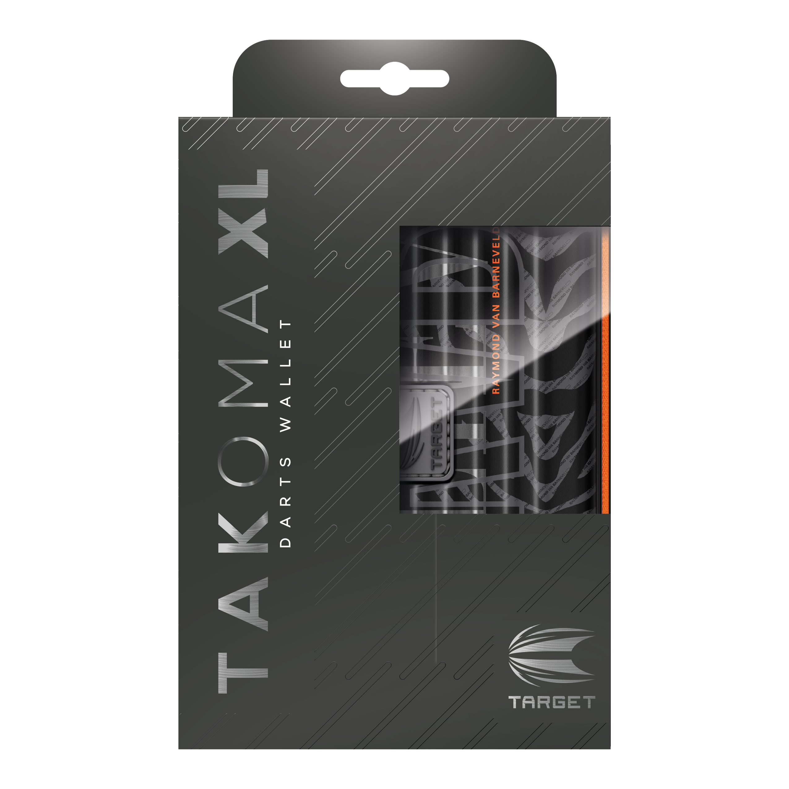 Estuche para dardos Takoma XL Ghost Series Raymond Van Barneveld Auf dem Bild ist das Takoma XL Ghost Series Raymond Van Barneveld Dartcase zu sehen. Mit diesem Dartcase können die Pfeile sicher verstaut werden.