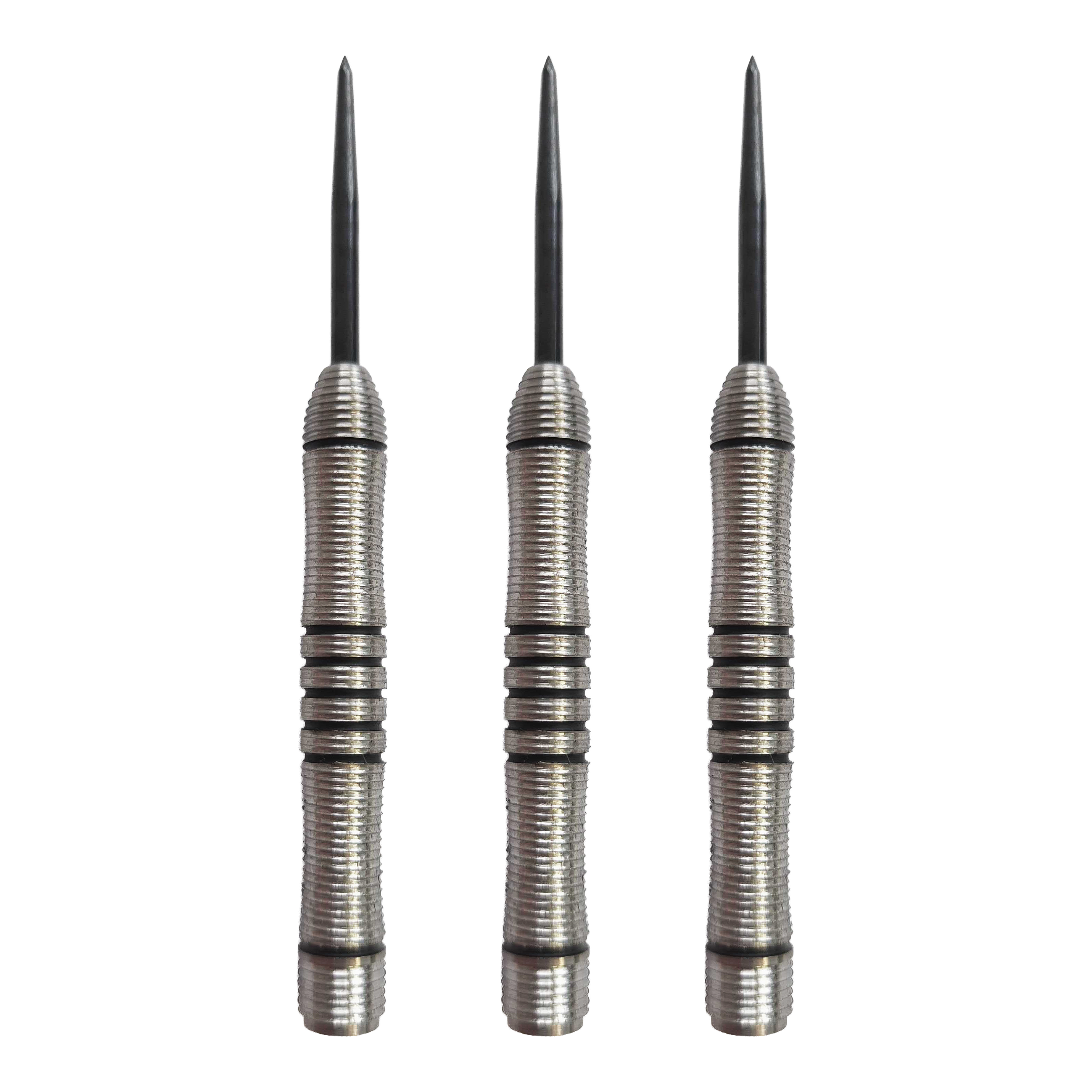 Barriles de acero McDart Black Ring - 24 g Zu sehen ist ein Set der McDart Black Ring Steeldart-Barrels mit 24g. Das Set besteht aus mehreren gleichartigen Dart-Barrels.