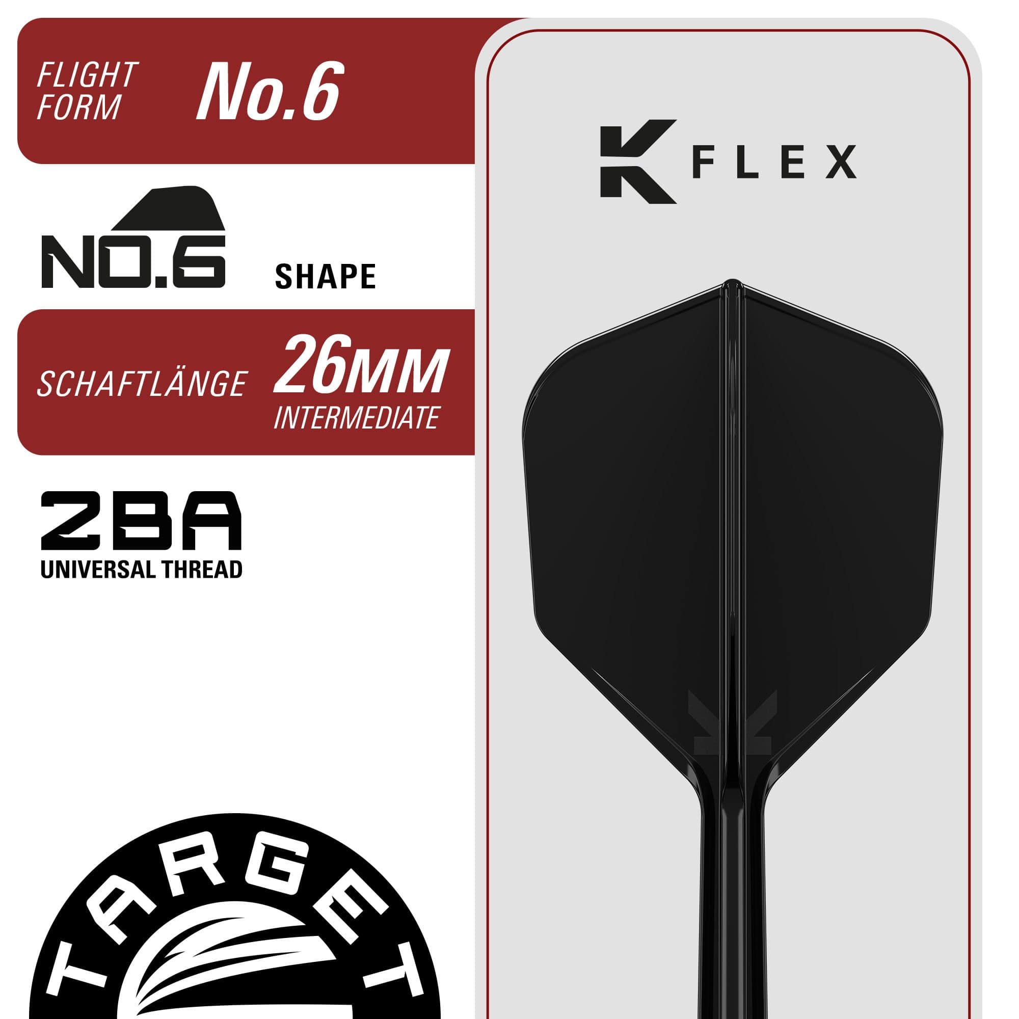 Dardos blandos Target Black Marque Enzo - 18 g Das Foto zeigt die Target Black Marque Enzo Softdarts, 18g schwer. Diese hochwertigen Softdarts sind optimal für ambitionierte Spieler.