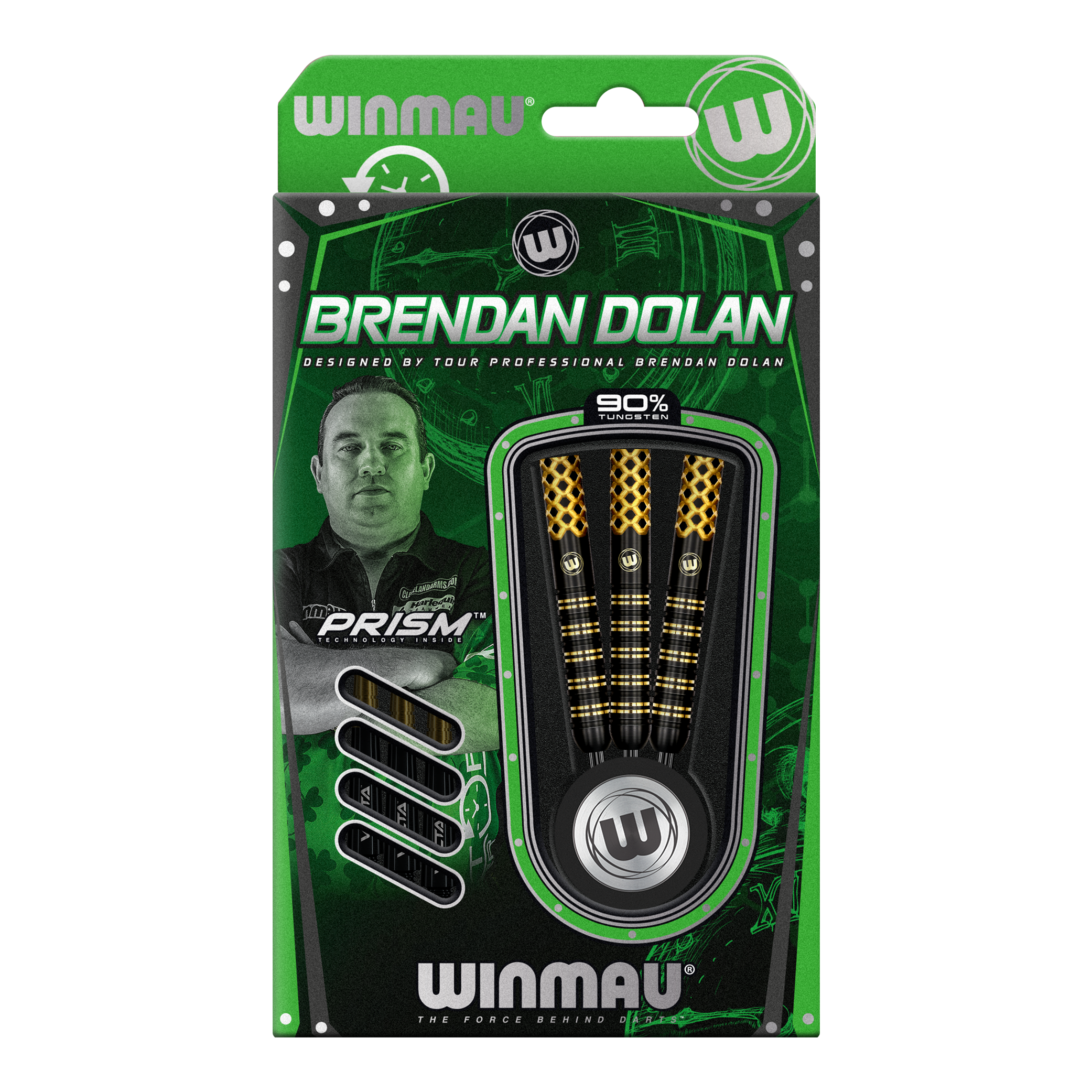 Dardos de acero Winmau Brendan Dolan Signature Series Das Bild zeigt die Winmau Brendan Dolan Signature Series Steeldarts. Diese hochwertigen Darts sind für präzises Spiel ausgelegt.