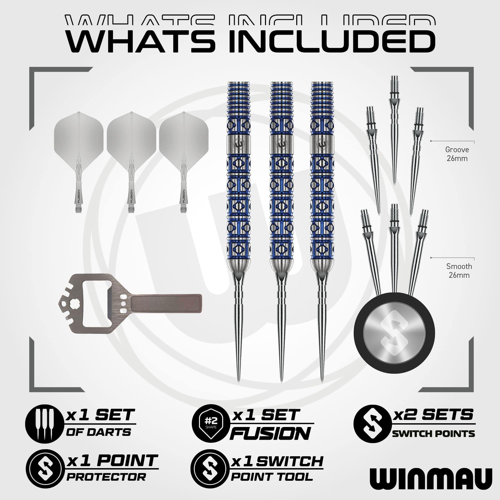 Punta de conmutación paralela Winmau Lunaris Steeldarts Abgebildet sind die Winmau Lunaris Parallel Switch Point Steeldarts. Diese Steeldarts zeichnen sich durch eine besondere Verarbeitung aus.