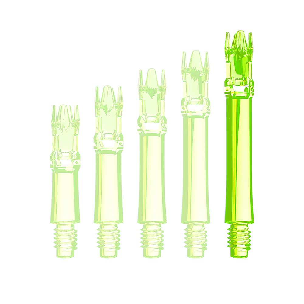 Ejes de repuesto L-Style L-System - Amarillo neón Hier ist eine neongelbe Ersatzshaft dargestellt. Sie ist einzeln und von vorne aufgenommen.