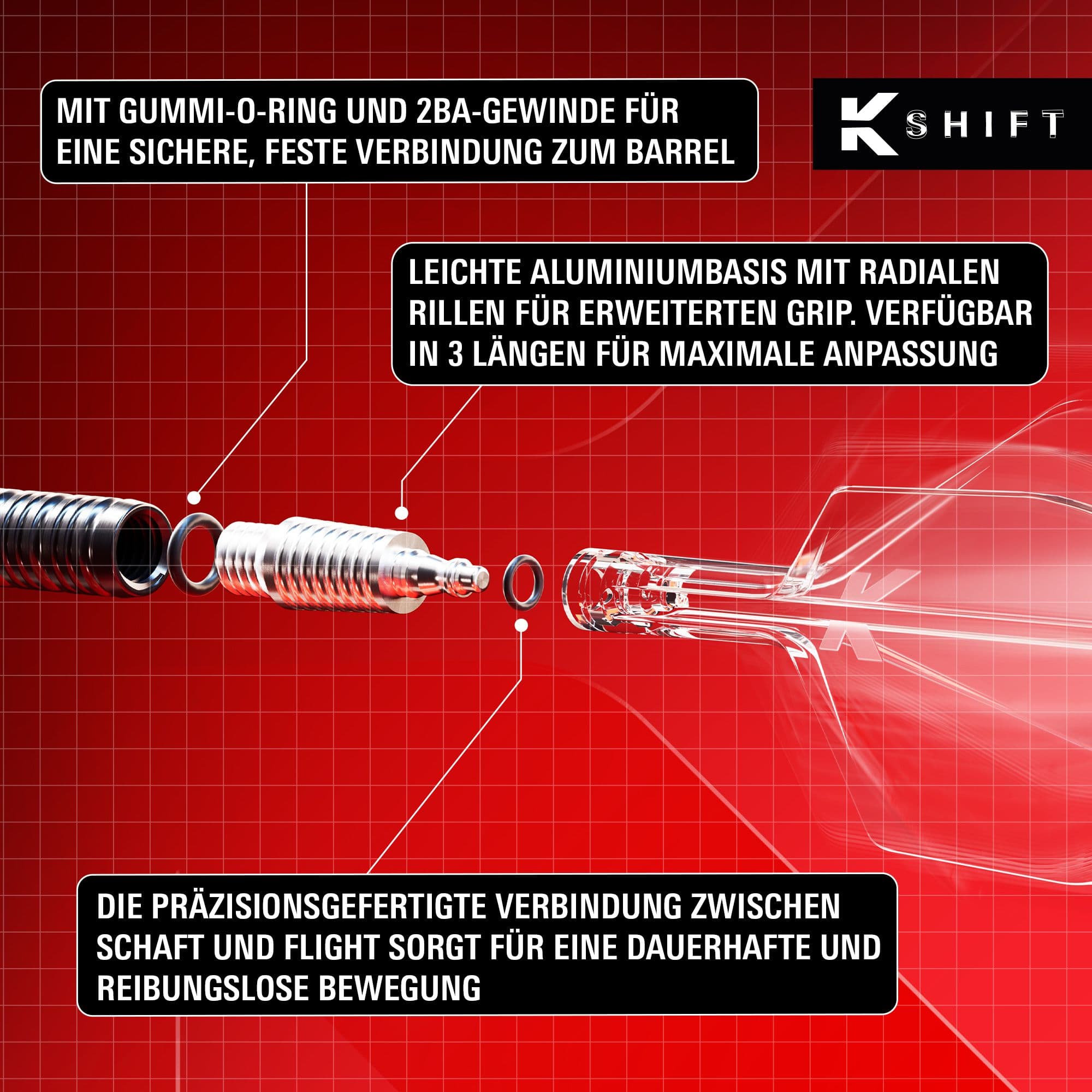 Plumas Target K-Shift No6 - Blancas Das Bild zeigt die Target K-Shift No6 Flights in der Farbe Weiß. Diese Flights werden als Zubehör für Dartpfeile verwendet.
