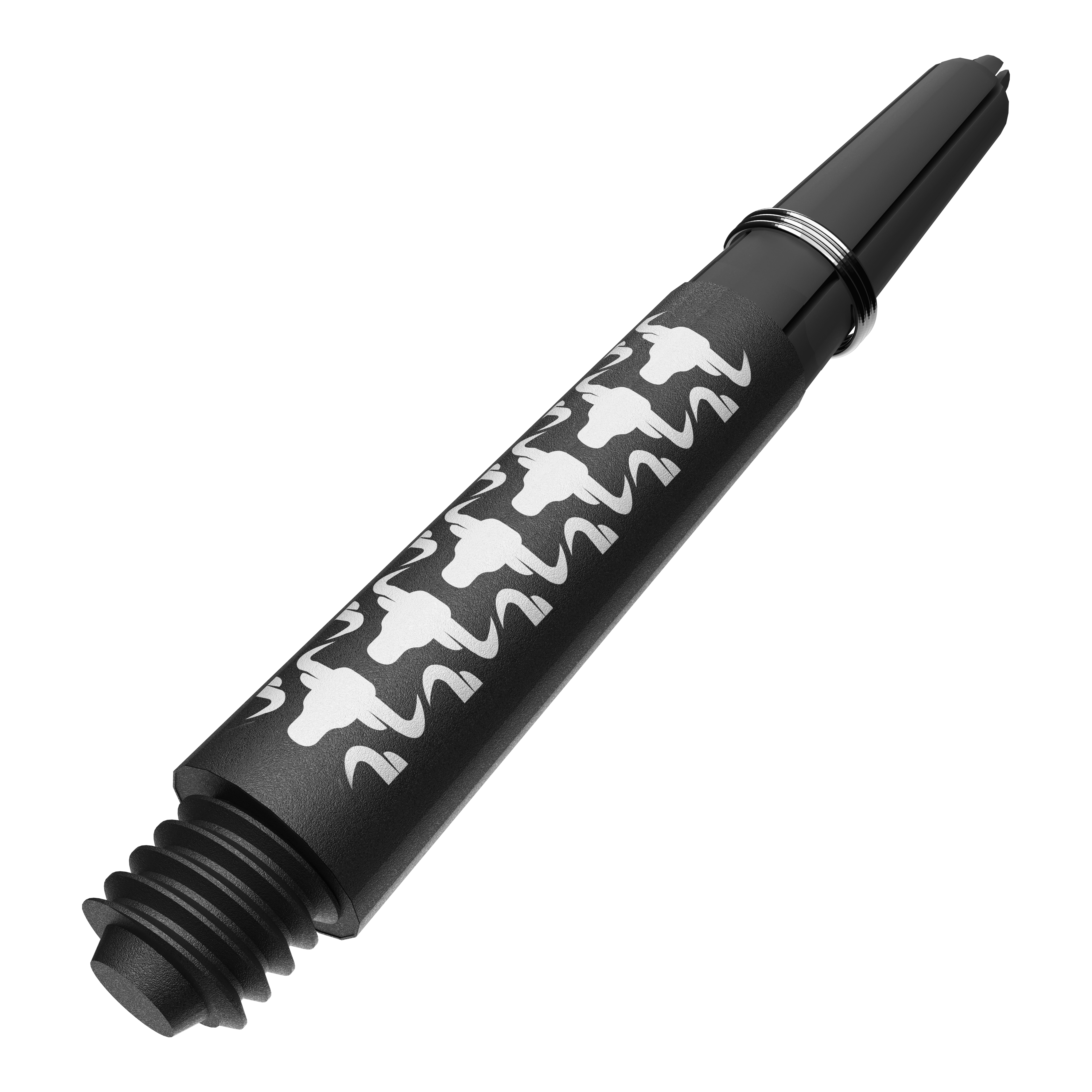 Das Bild zeigt BullsNL Capo Carbon Shafts in Weiß, Short, 34mm. Es handelt sich um einen kurzen Schaft für Dartpfeile.