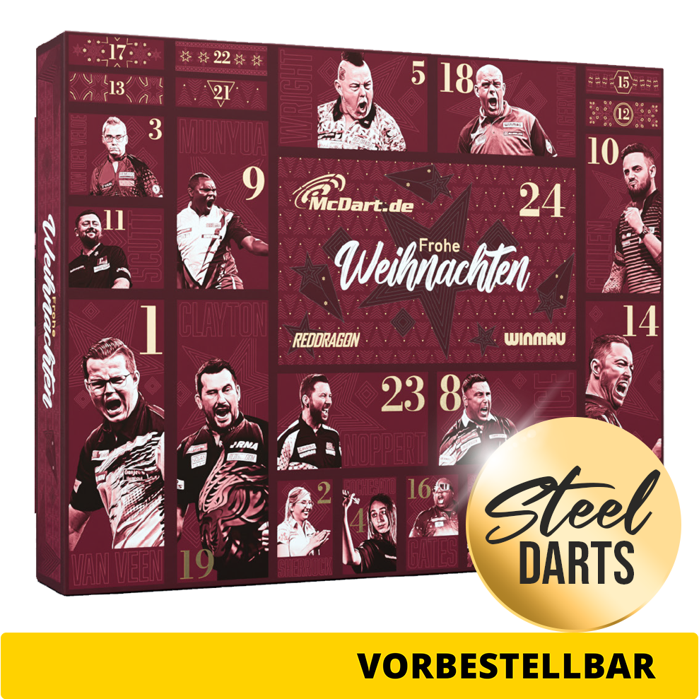 Calendario de Adviento Premium McDart 2026 para jugadores de dardos de acero Calendario de Adviento Premium McDart 2026 para jugadores de dardos de acero