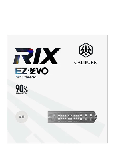 Dardos de acero Caliburn Rix EZ-EVO R3 Hier sind die Caliburn Rix EZ-EVO R3 Steeldarts zu sehen. Die Darts zeichnen sich durch ihr modernes Design aus.