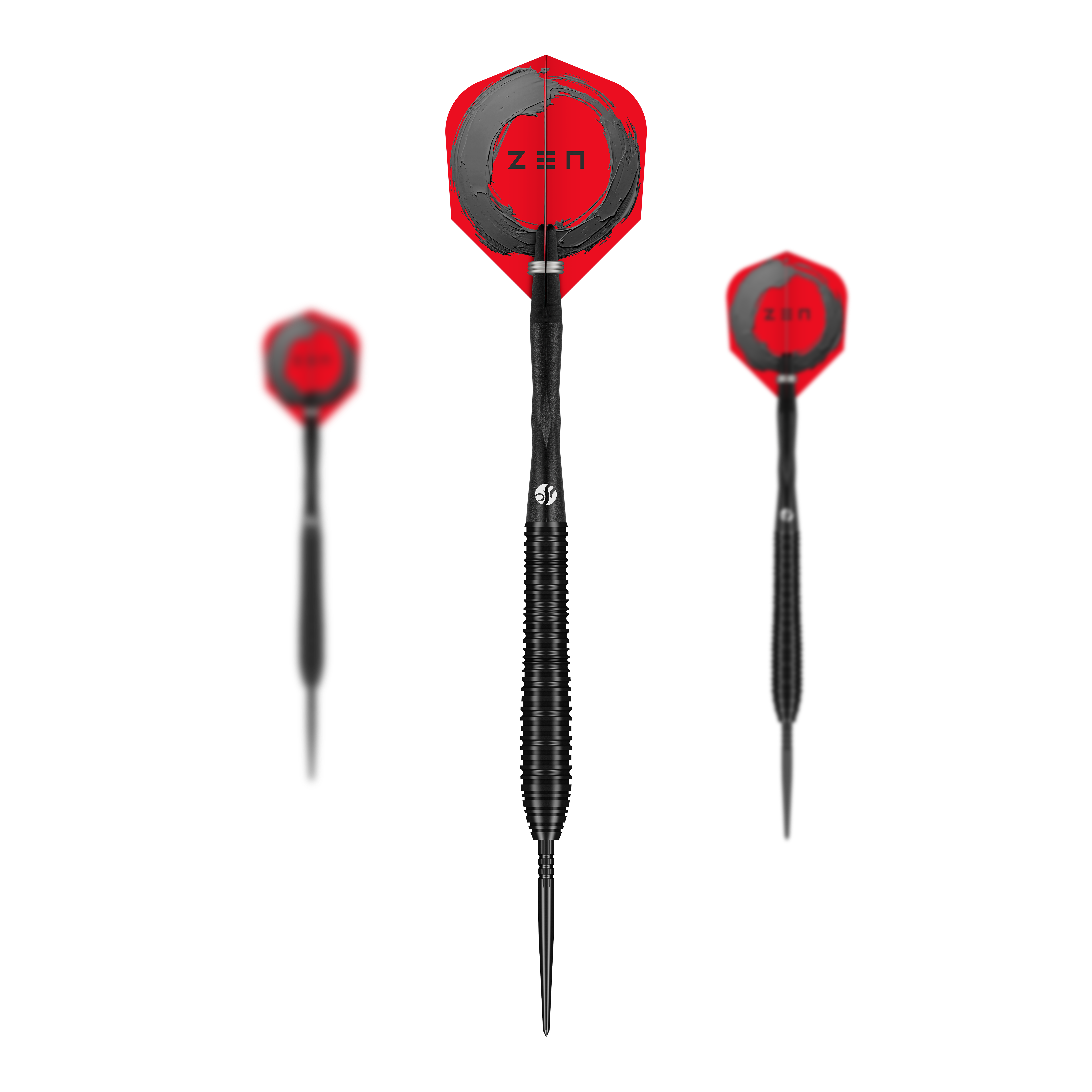 Dardos de acero Shot ZEN Torpedo Turbo Point - 23 g Ein Set Shot ZEN Torpedo Turbo Point Steeldarts mit einem Gewicht von 23g ist abgebildet. Die Darts sind schlank und haben ein modernes Design.