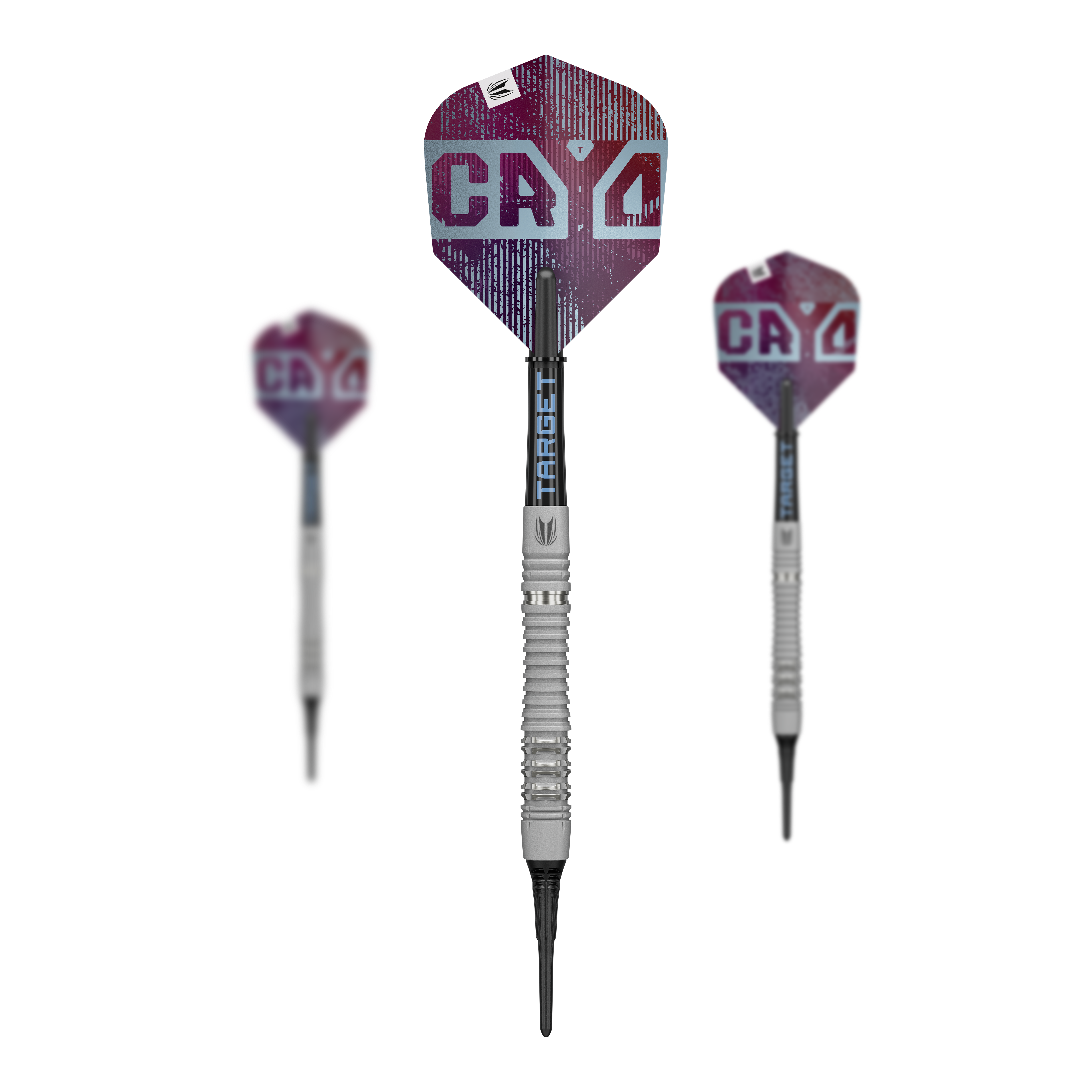 Dardos blandos Target Cryo 13 Zu sehen ist ein Set der Target Cryo 13 Softdarts. Das Bild zeigt alle enthaltenen Darts des Sets.