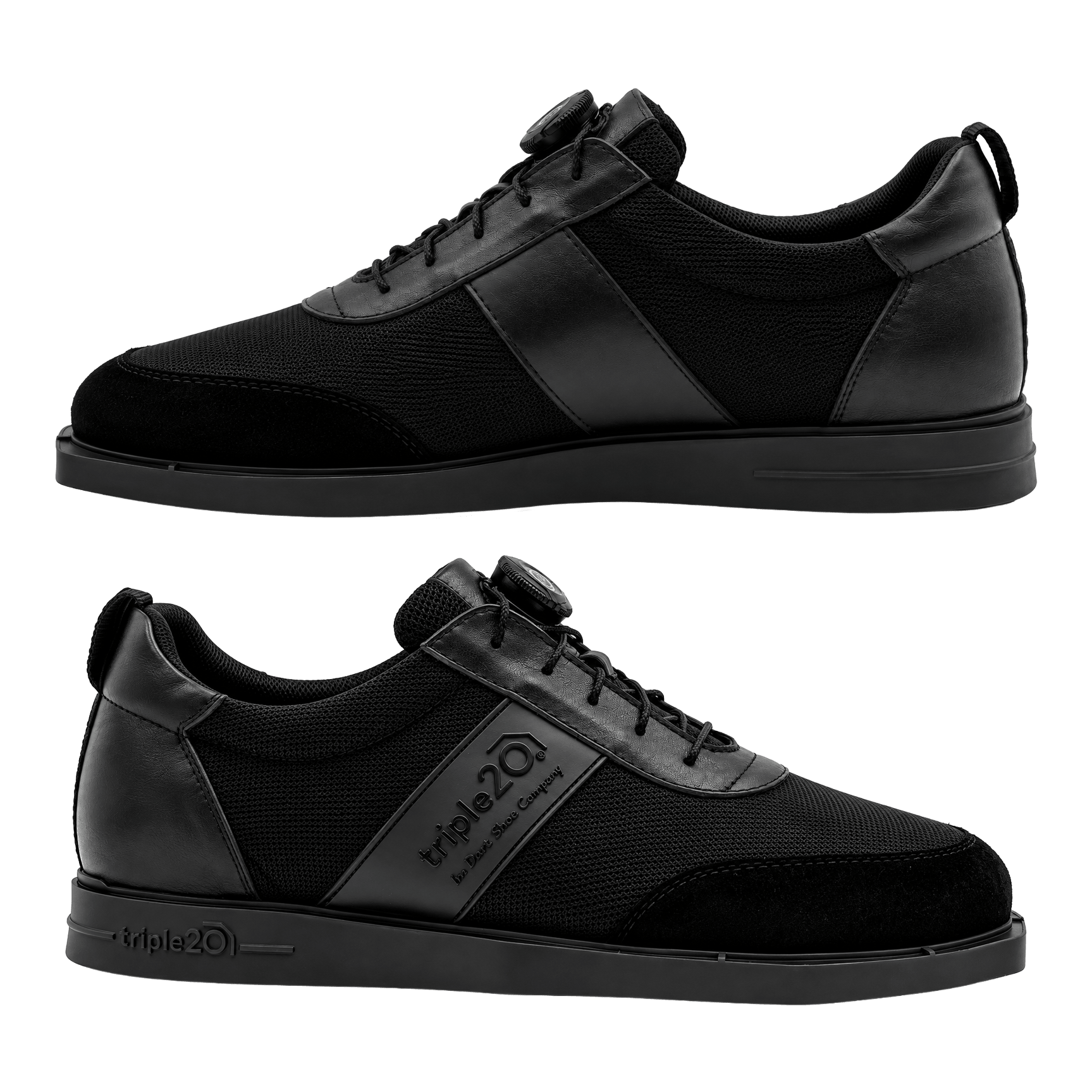 Zapatillas Triple20 Dart de tela con cierre giratorio - Negras