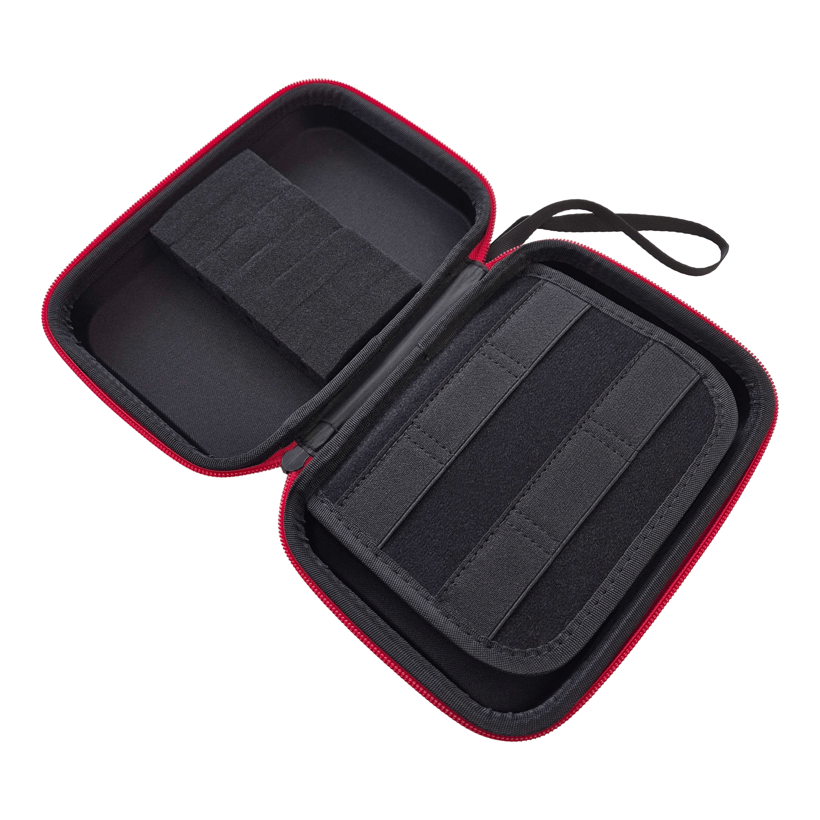 Estuche para dardos System-4 con tu diseño Das Bild zeigt ein schwarzes Dartcase vom Typ System 4. Es wird für den sicheren Transport und die Aufbewahrung von Dartartikeln verwendet.
