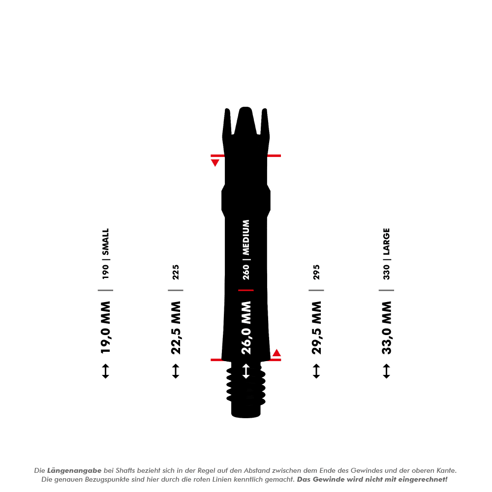 Ejes de repuesto L-Style L-System - Rojo transparente Hier erkennt man Ersatzshafts mit silberfarbener Beschichtung. Sie sind lose angeordnet.