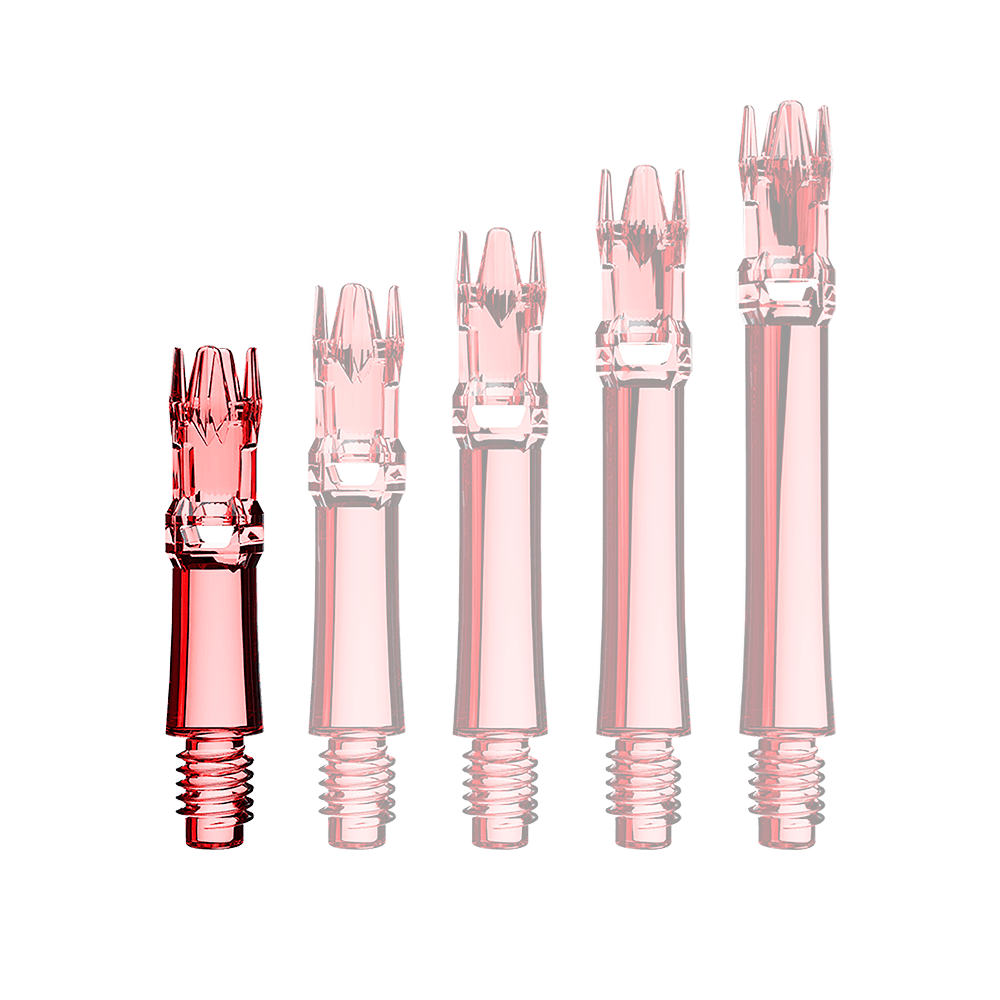 Ejes de repuesto L-Style L-System - Rojo transparente Hier sieht man eine rote transparente Ersatzshaft. Die Shaft wird unter Lichteinfall gezeigt.