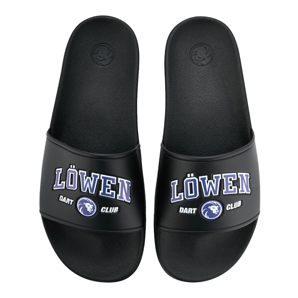 Colección Löwen DARTIletten Abgebildet sind Löwen Kollektion DARTIletten Schuhe. Diese Schuhe sind Teil einer limitierten Kollektion für Dartfans.