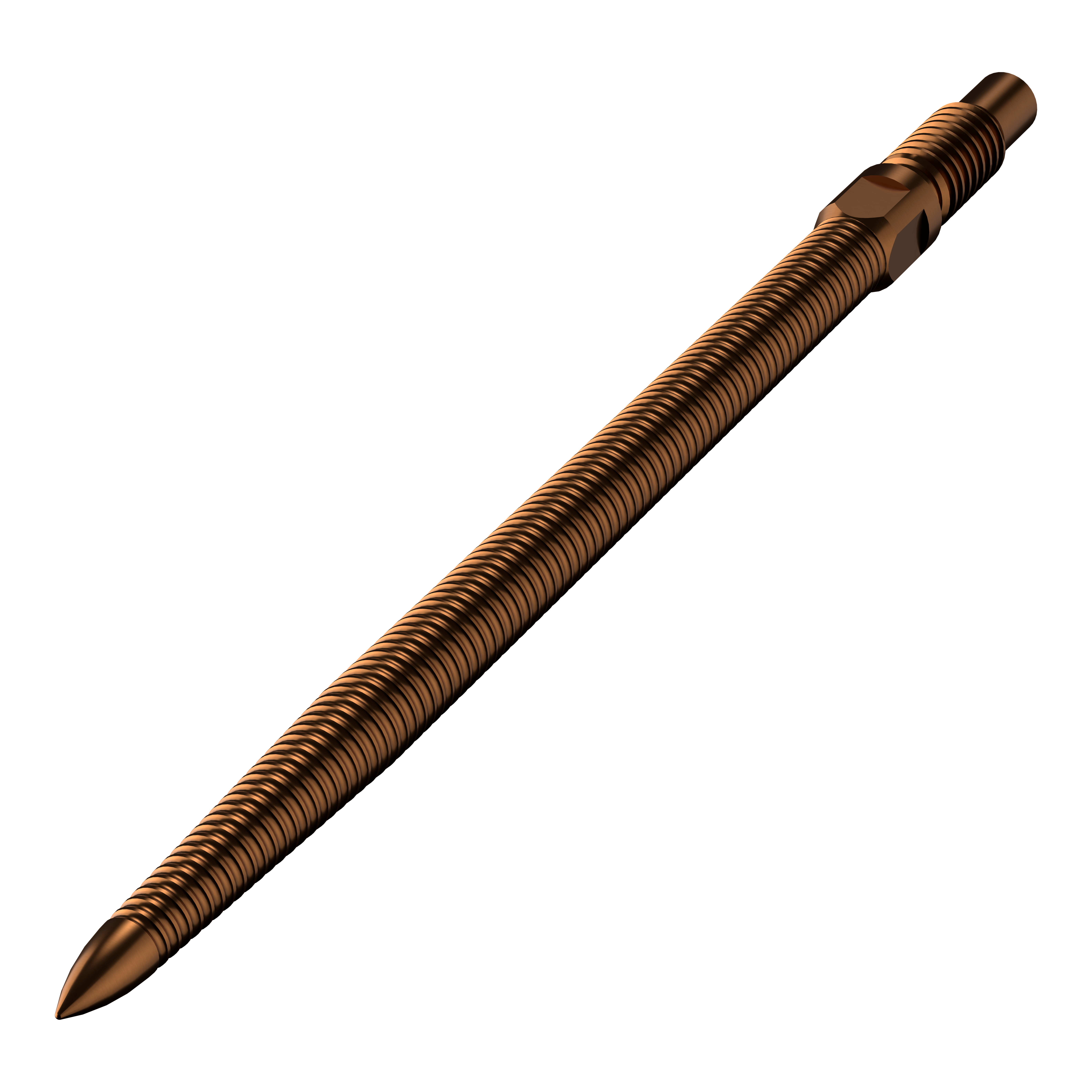 Puntas de dardo convertibles Bulls NL - Micro Grip - Bronce Zu sehen ist eine Dartspitze mit MicroGrip in Bronze. Die Länge der Spitze beträgt 36mm.