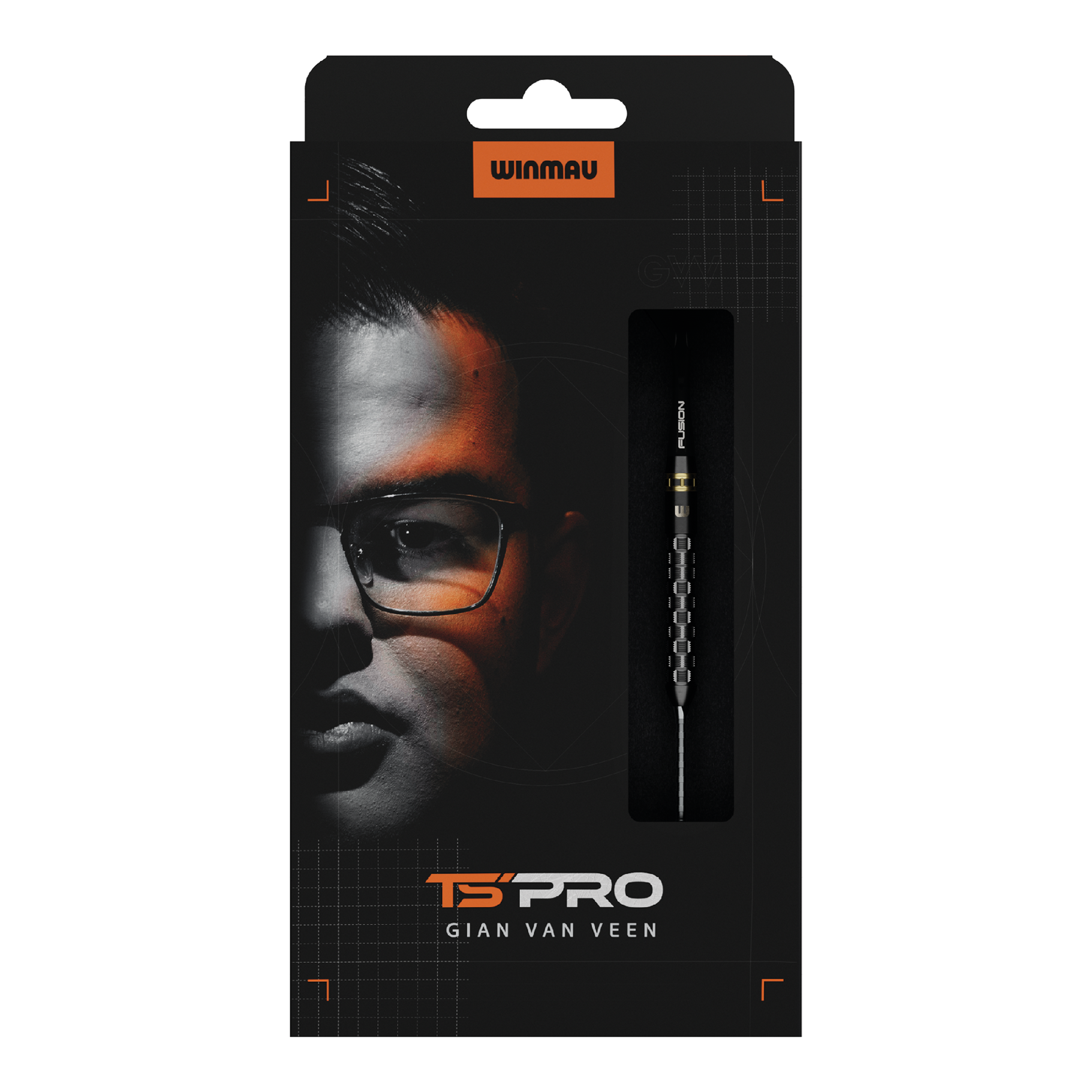 Dardos de acero Winmau Gian Van Veen TS-PRO Switch Point Das Produktbild zeigt Winmau Gian Van Veen TS-PRO Switch Point Steeldarts. Die Darts sind formatfüllend zu sehen.