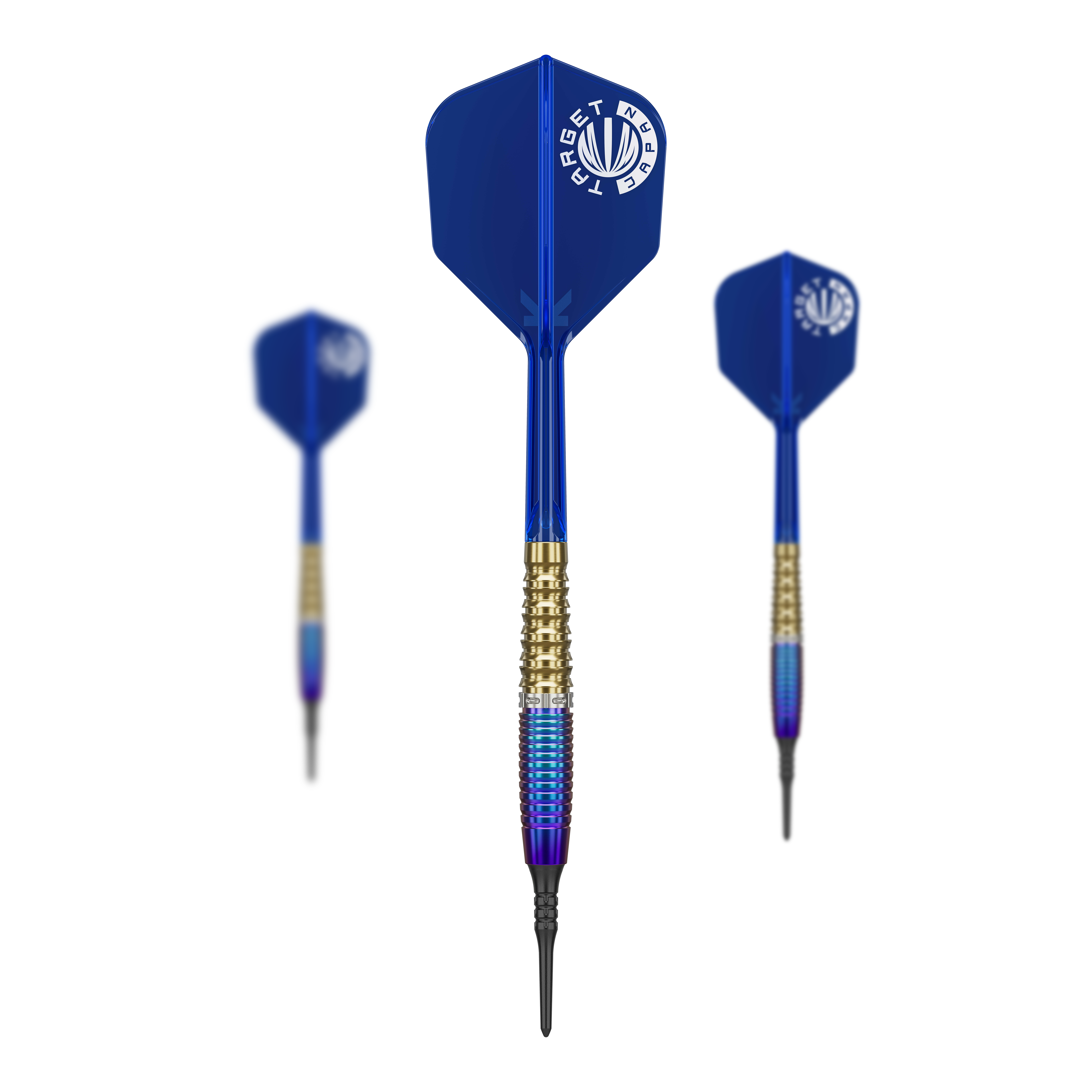 Target Japan Prime Series Zenith GEN2 Softdarts - 20g. Abgebildet ist das komplette Set dieser Softdarts.