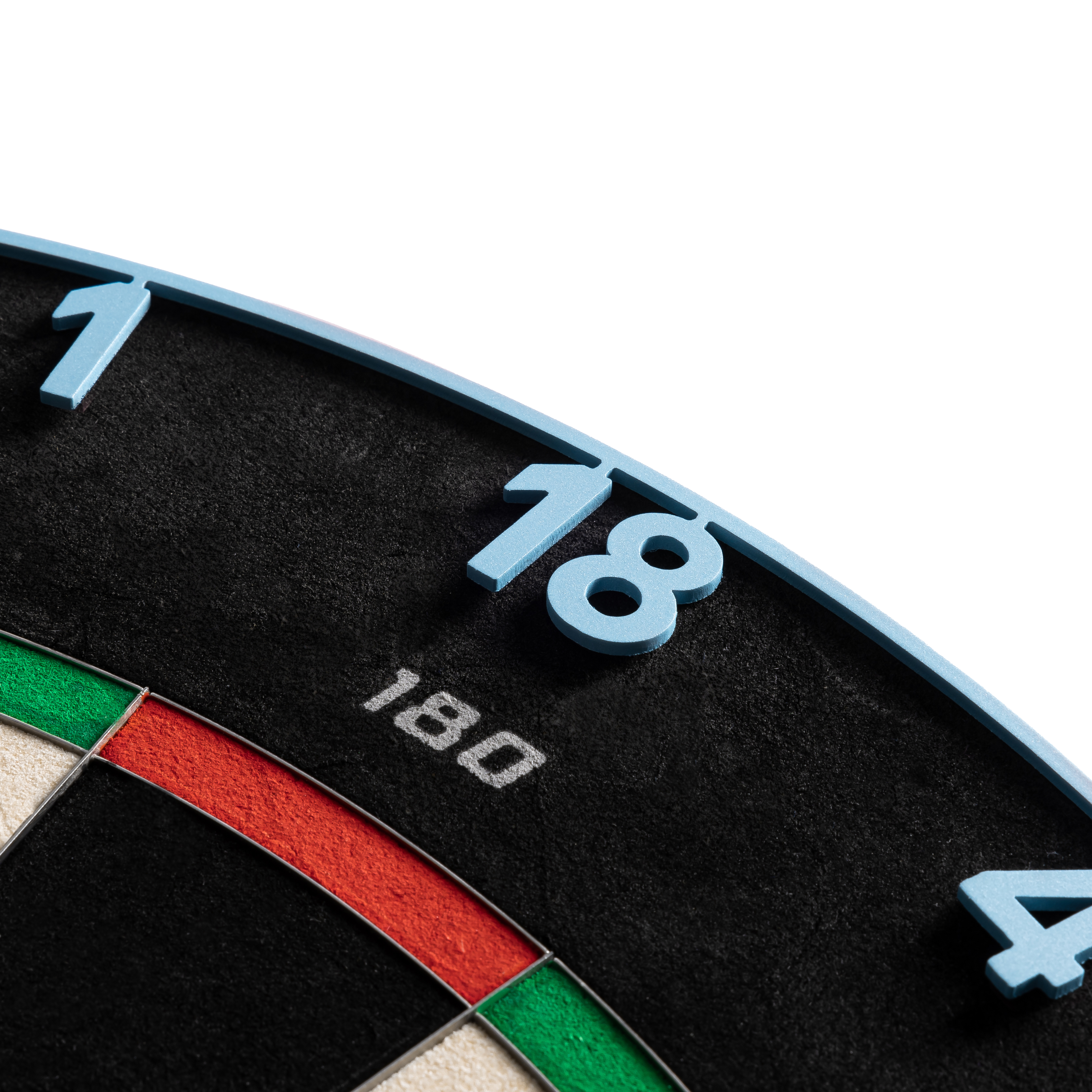 Diana de dardos de acero Endorphine de precisión 180 con anillo numerado - Azul infinito Zu sehen ist das Precise 180 Endorphine Steeldartboard mit Nummernring in Infinity Blue. Es ist eine hochwertige Dartscheibe für ambitionierte Spieler.