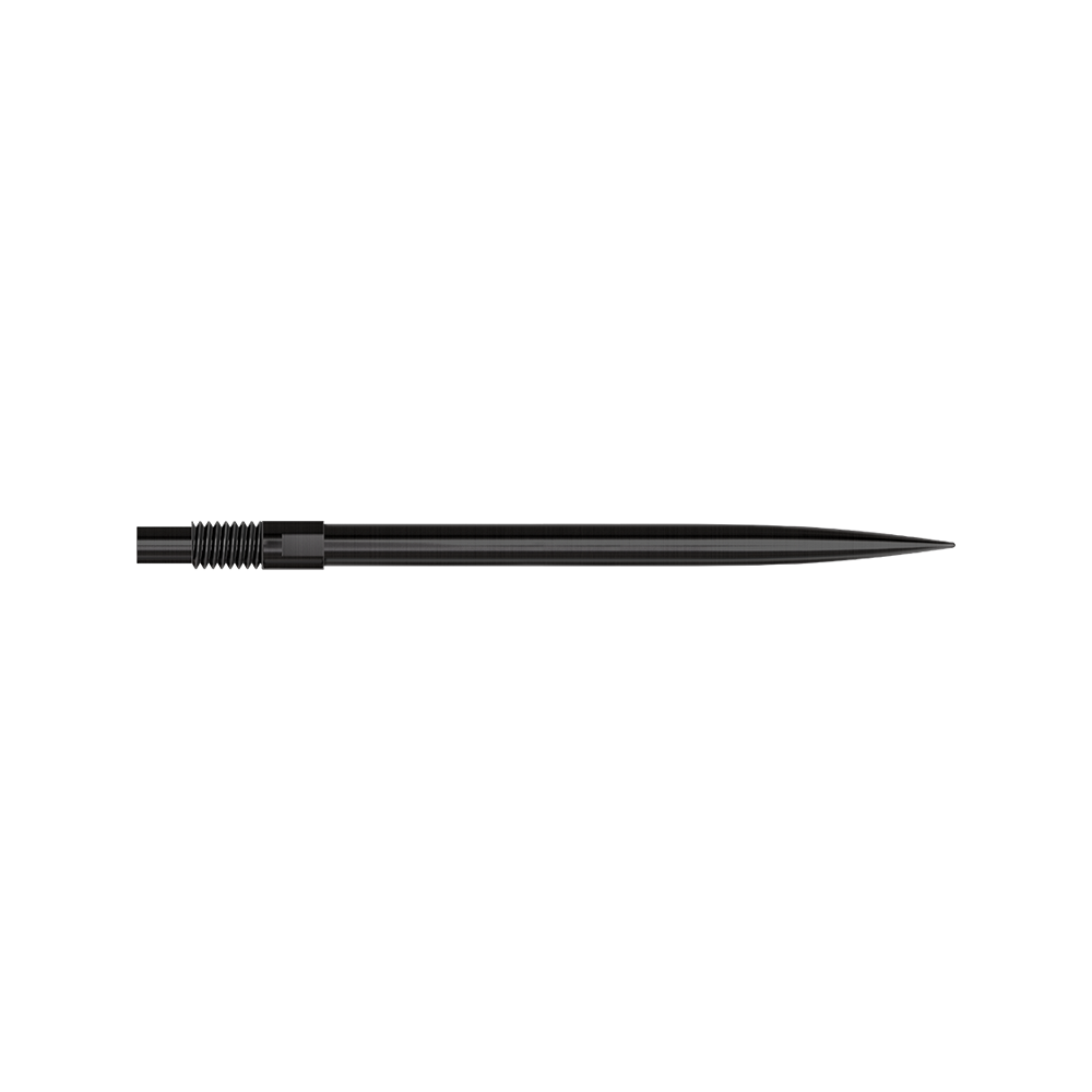 Abgebildet ist das Produkt 'QP24049_Harrows_QuickPoint_Dartspitzen_Schwarz_35mm_2'. Es sind schwarze Dartspitzen zu sehen.