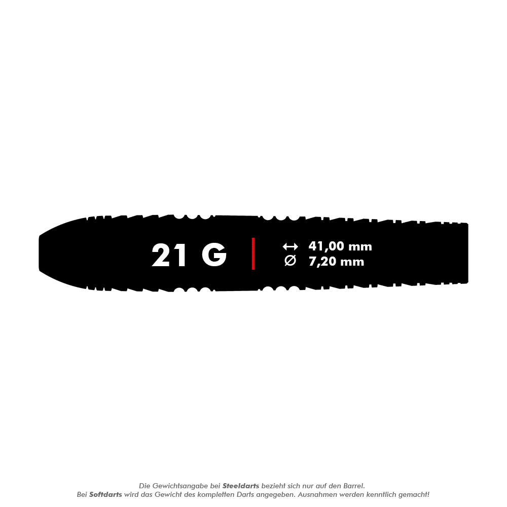 Target Crux Japan Justice Dardos de acero con punta suiza - 21 g