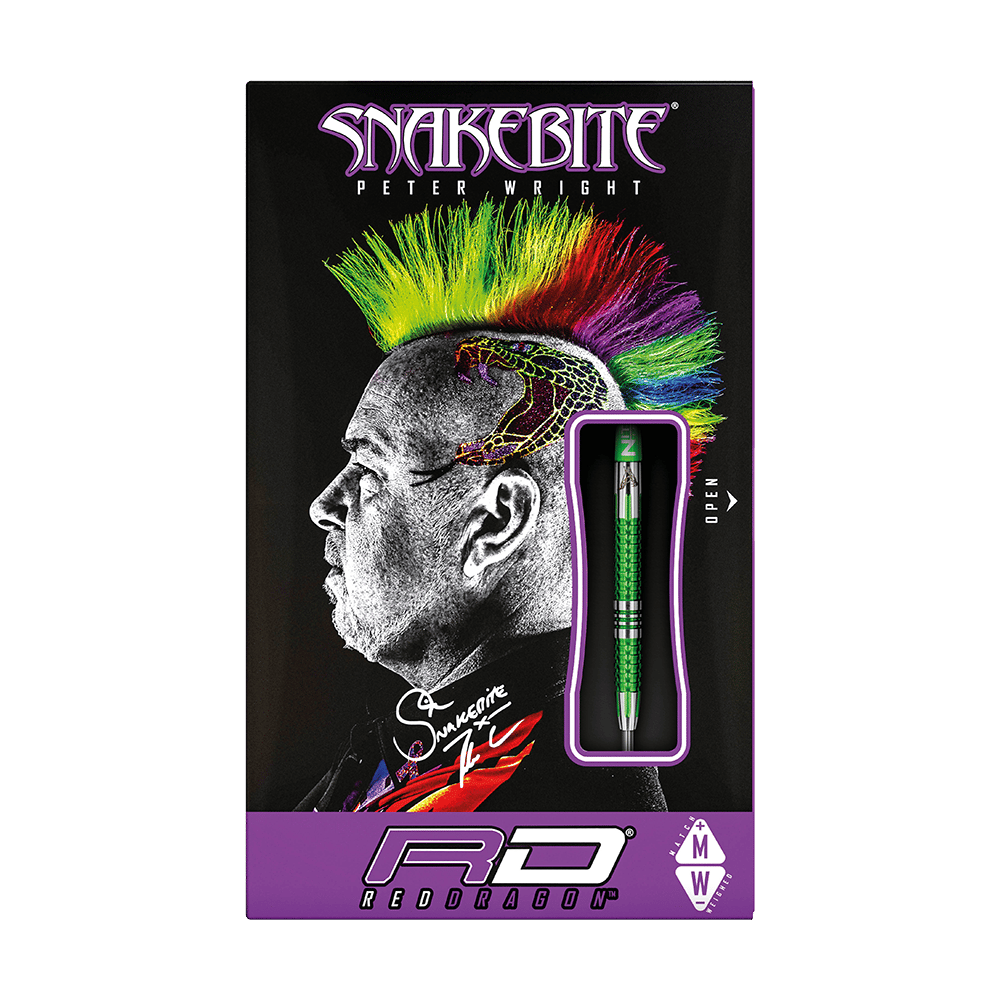 Dardos de acero Red Dragon Peter Wright Snakebite Mamba 2