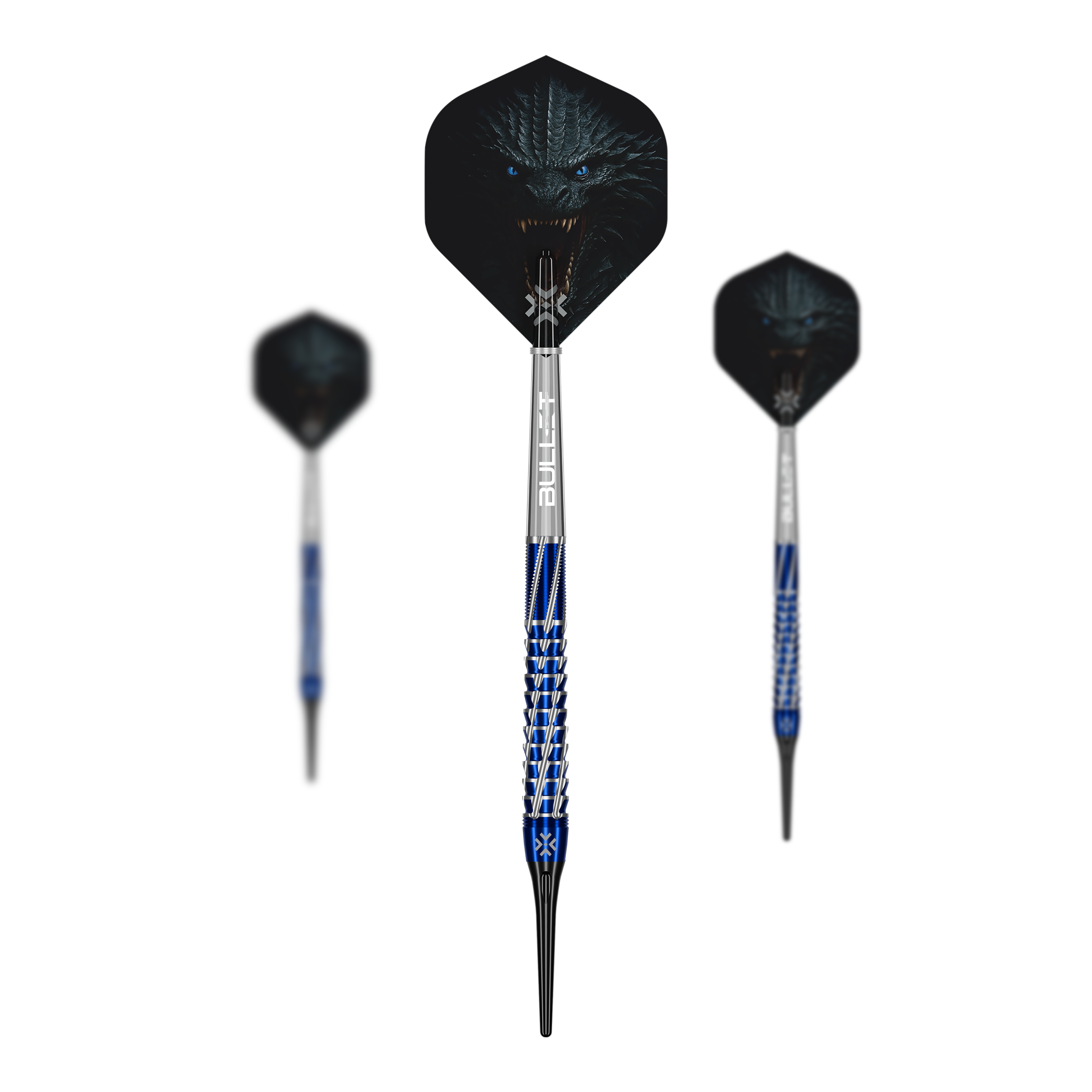 Dardos suaves Bullet Hydra - 20 g Abgebildet ist das Produkt Bullet Hydra Softdarts - 20g. Es handelt sich um ein Softdart-Set mit moderner Gestaltung.