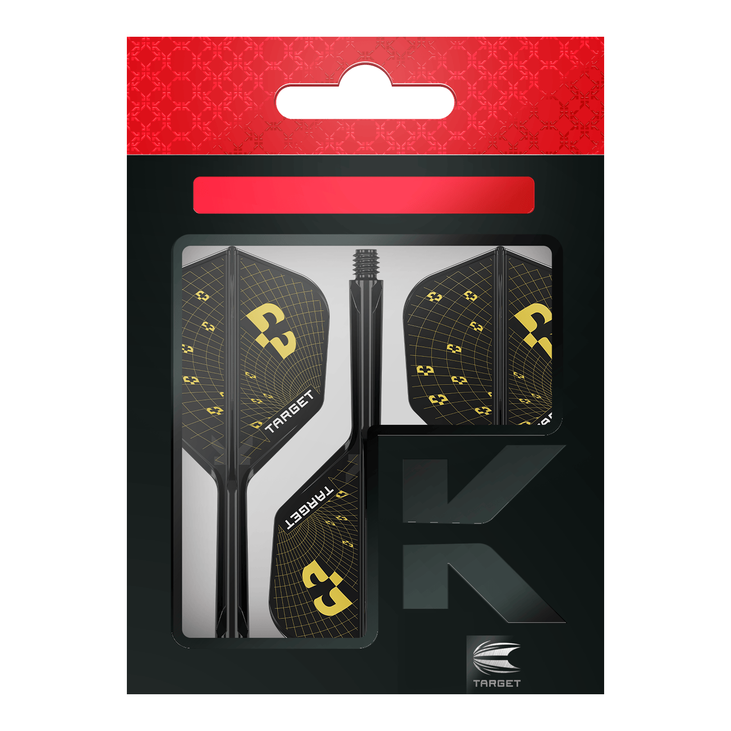 Target K-Flex Bolide No6 Flights. Das Bild zeigt die Flights als Zubehör für Dartpfeile.