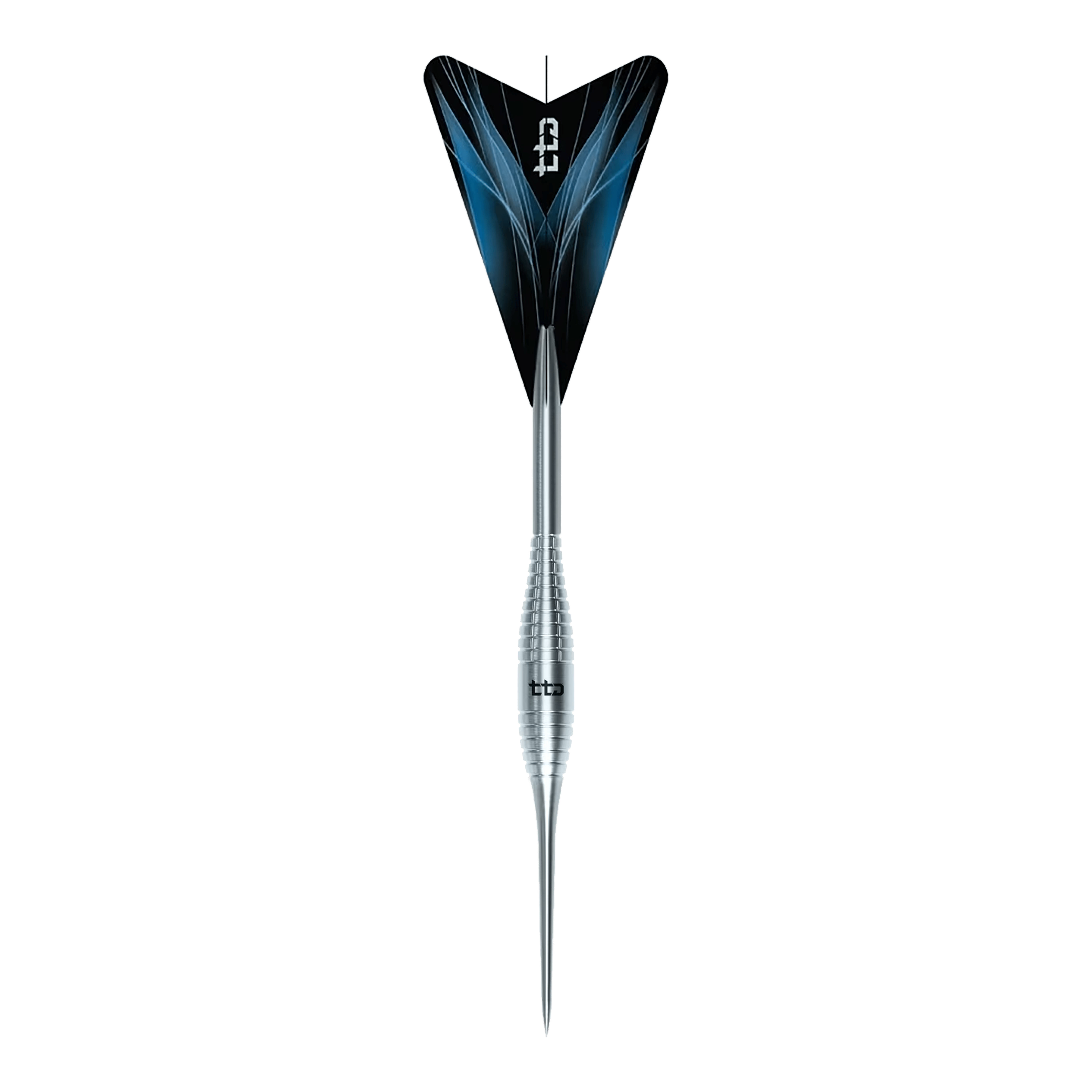 Dardos de acero Caliburn TTD Complete Titanium T2 Silver - 6 g Abgebildet ist das Produkt Caliburn TTD Complete Titanium T2 Silver Steeldarts - 6g. Diese silbernen Steeldarts bestehen aus Titan und wiegen 6 Gramm.