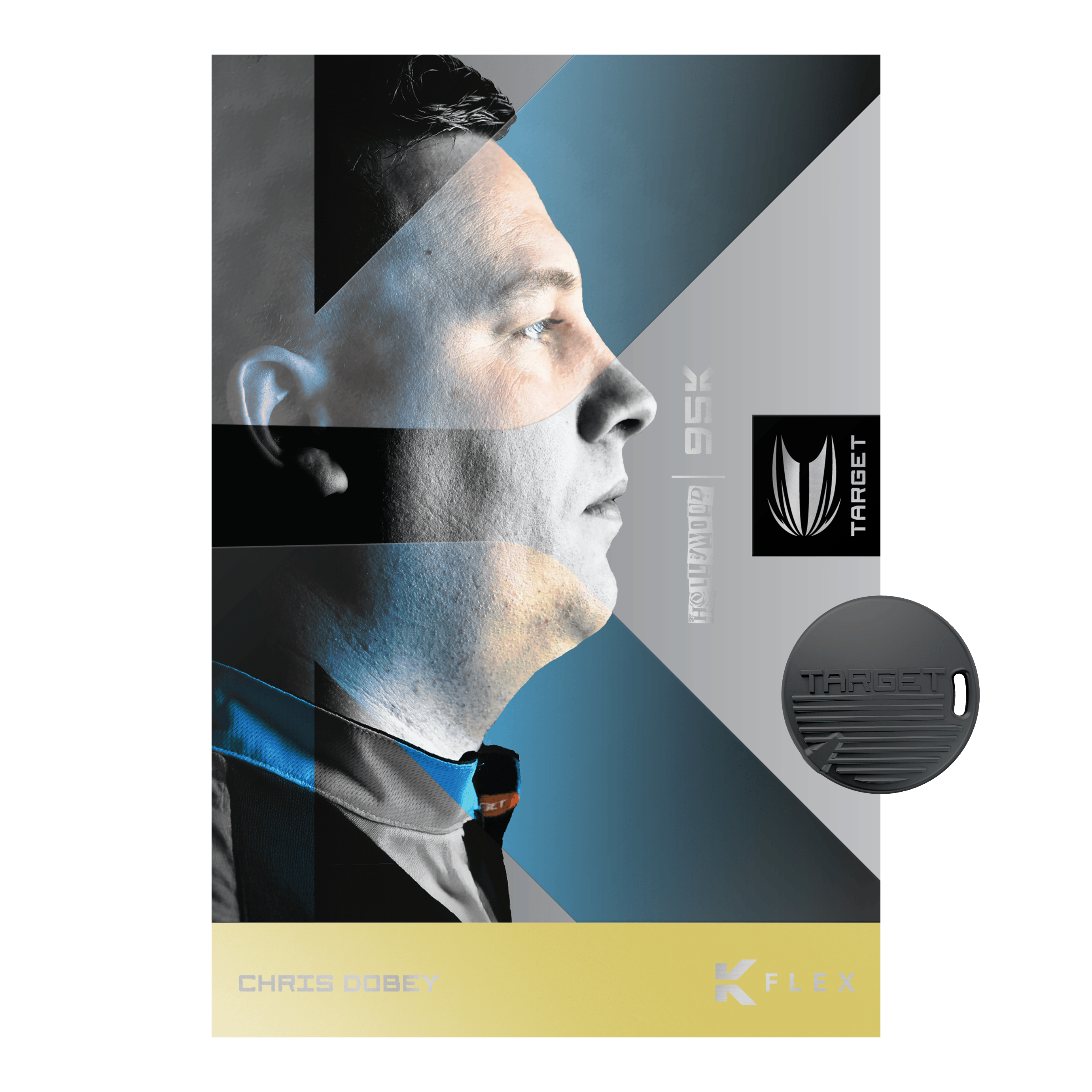 Dardos de acero Target Chris Dobey 95K Swiss Point Das Bild zeigt die Target Chris Dobey 95K Swiss Point Steeldarts. Diese Steeldarts sind professionell verarbeitet und für anspruchsvolle Spieler geeignet.