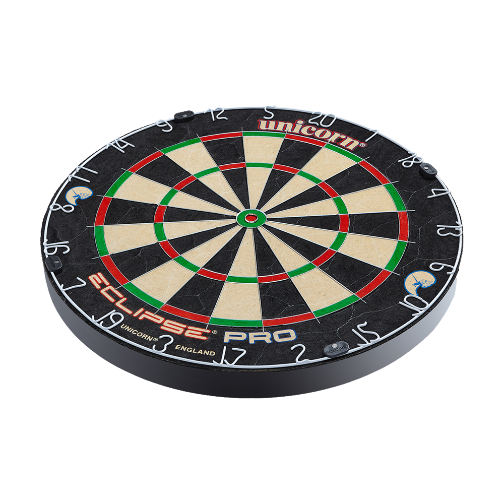 Diana Eclipse Pro Unicorn Dies ist ein Unicorn Eclipse Pro Dartboard. Die Dartscheibe hat ein klassisches, farbiges Design mit klar lesbaren Zahlen.